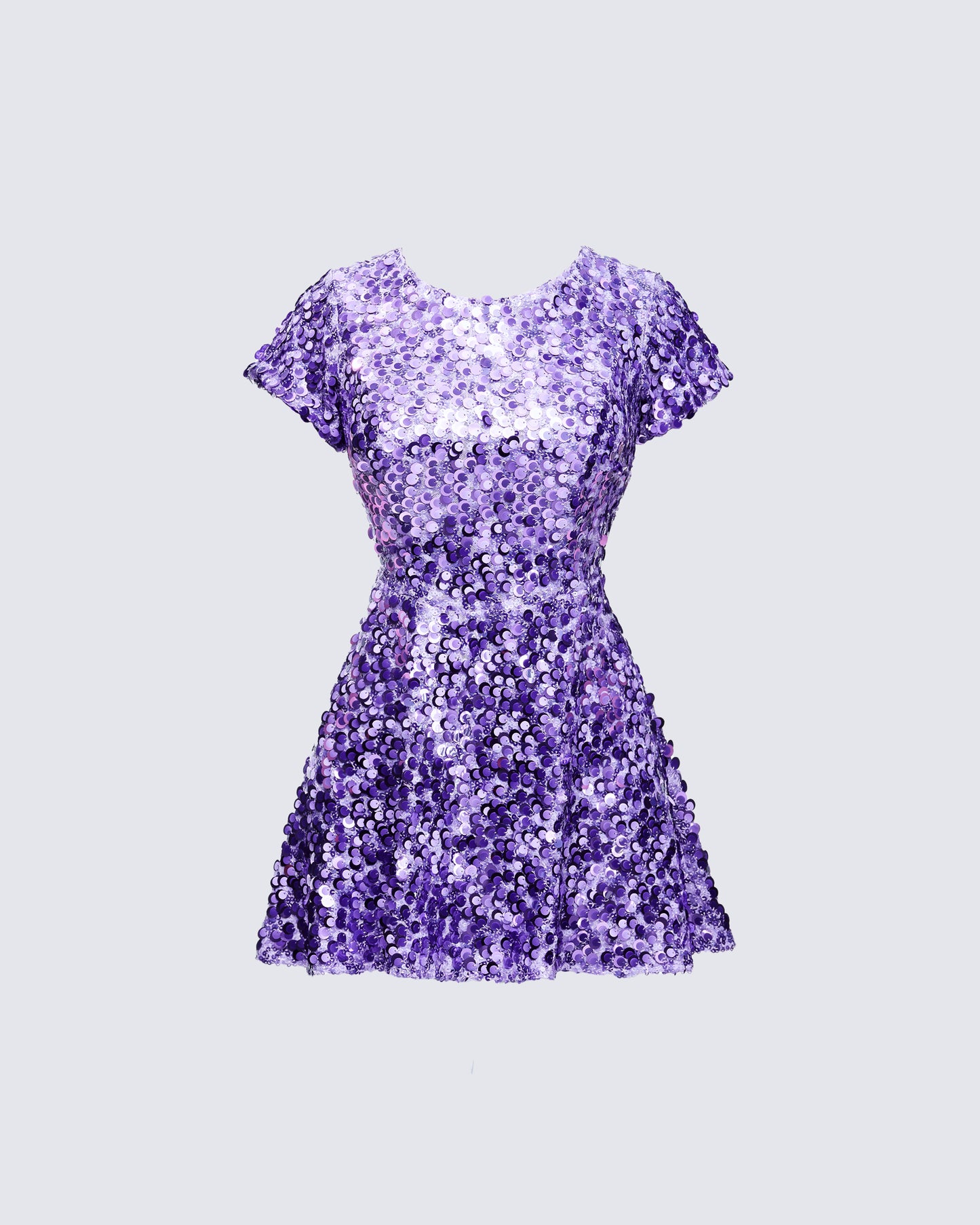 Benni Purple Scoop Back Mini Dress