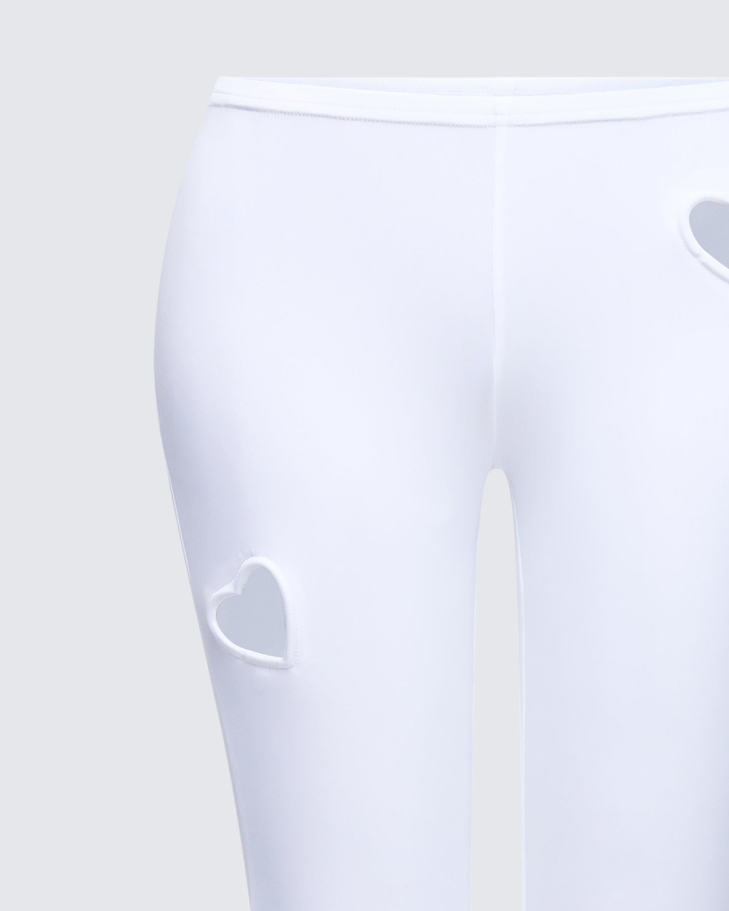 Cora White Jersey Heart Detail Pant