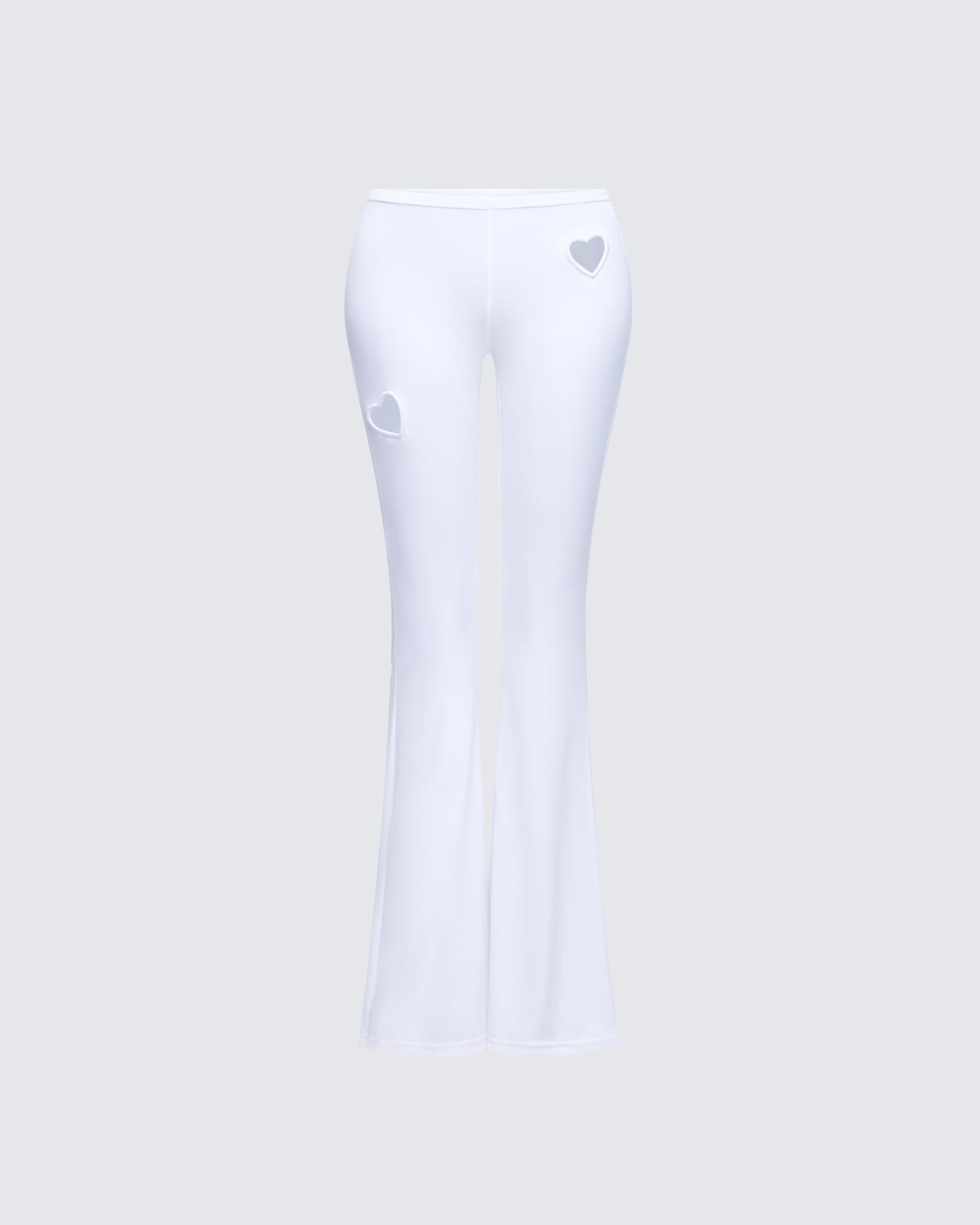 Cora White Jersey Heart Detail Pant