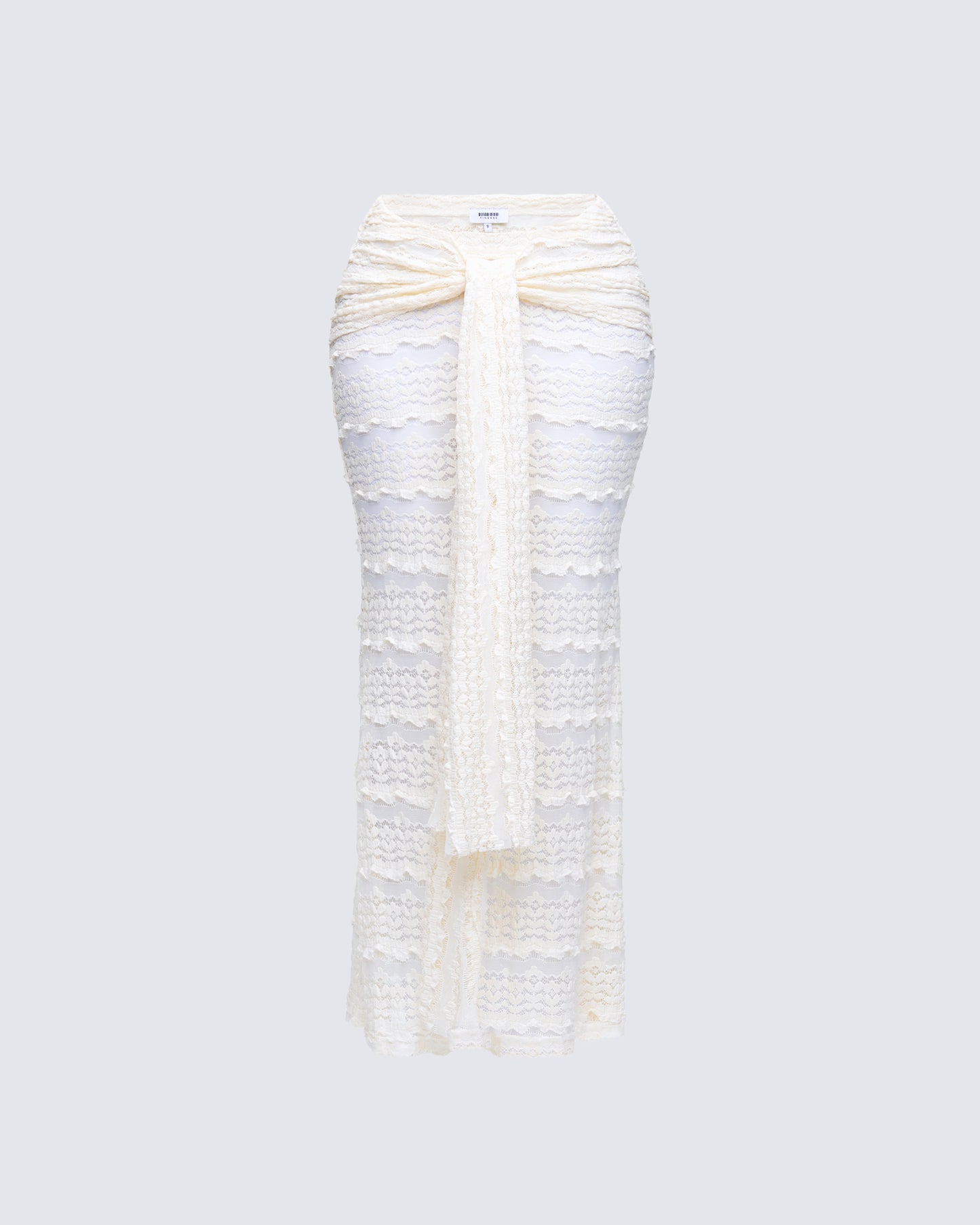 Dreya Cream Textured Maxi Skirt