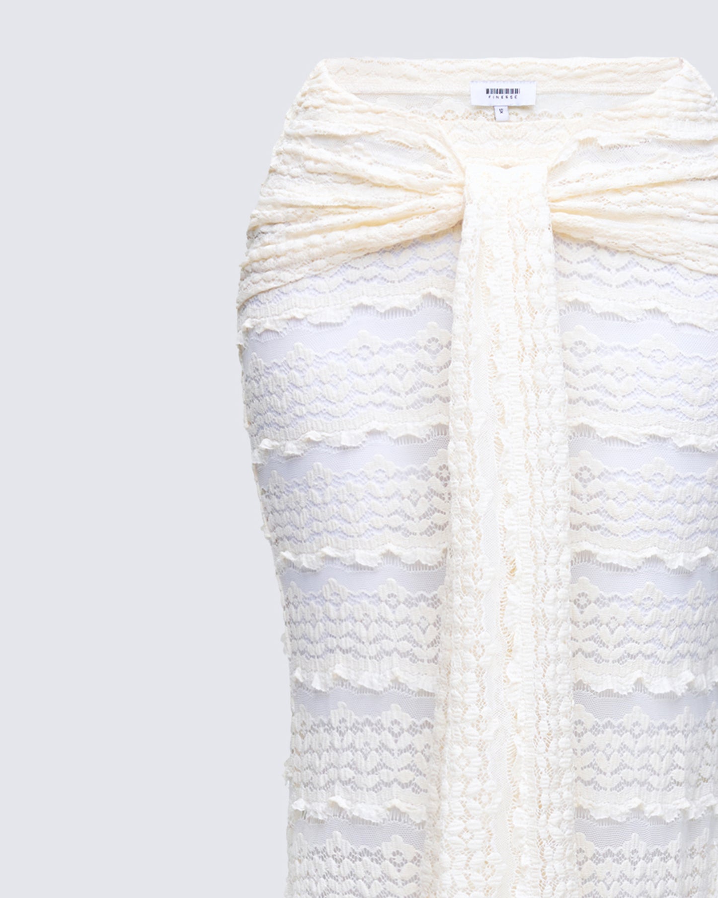 Dreya Cream Textured Maxi Skirt