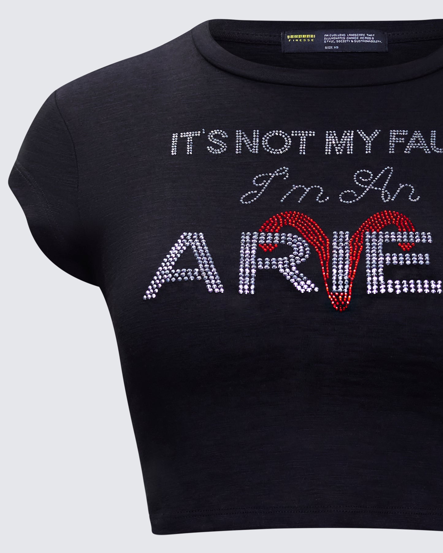 Elowen Black Aries Graphic Top