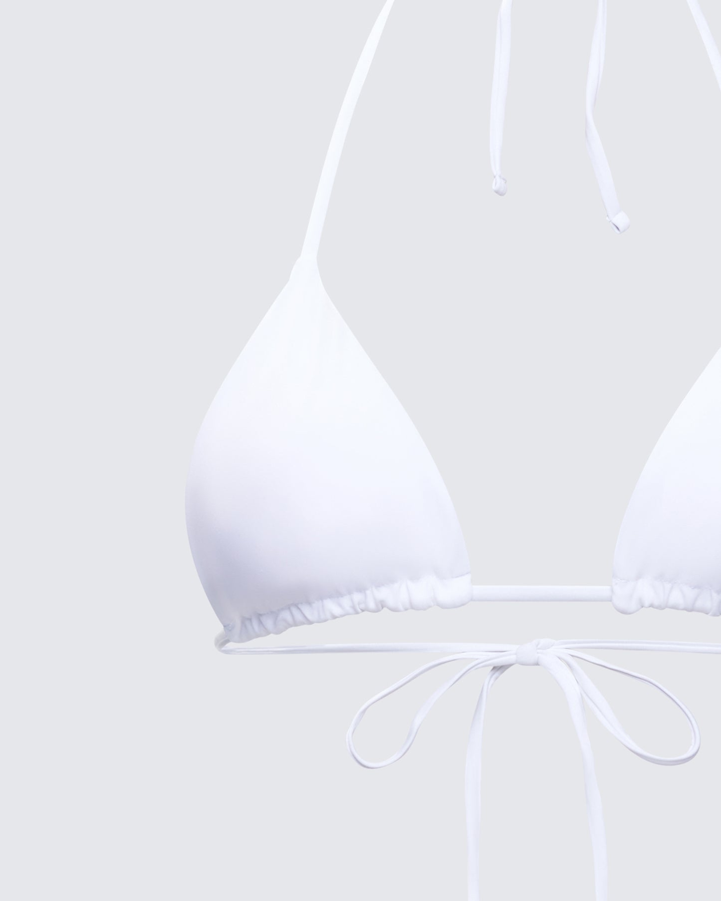 Twyla White Triangle Bikini Top