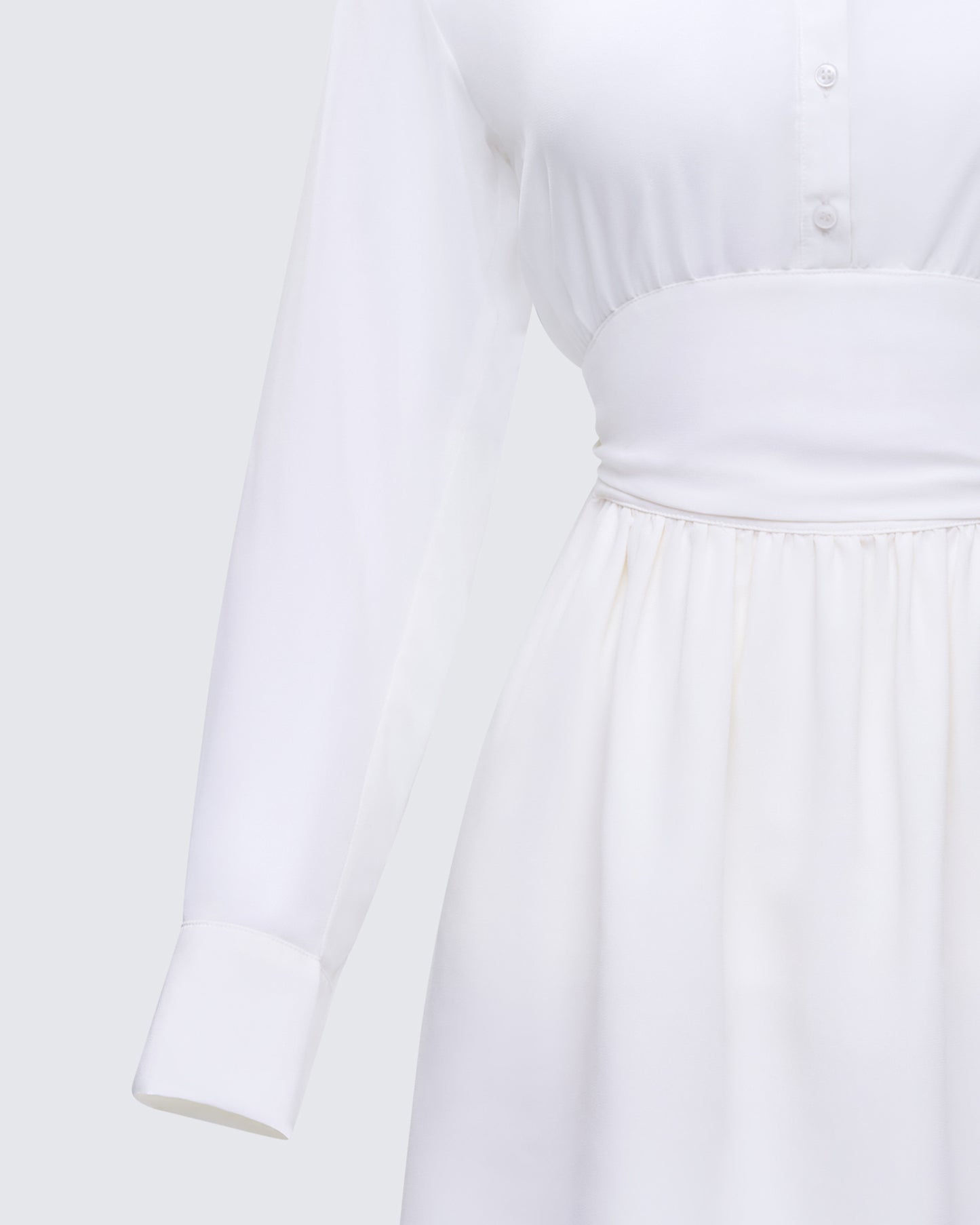 Amara Ivory Mini Shirt Dress
