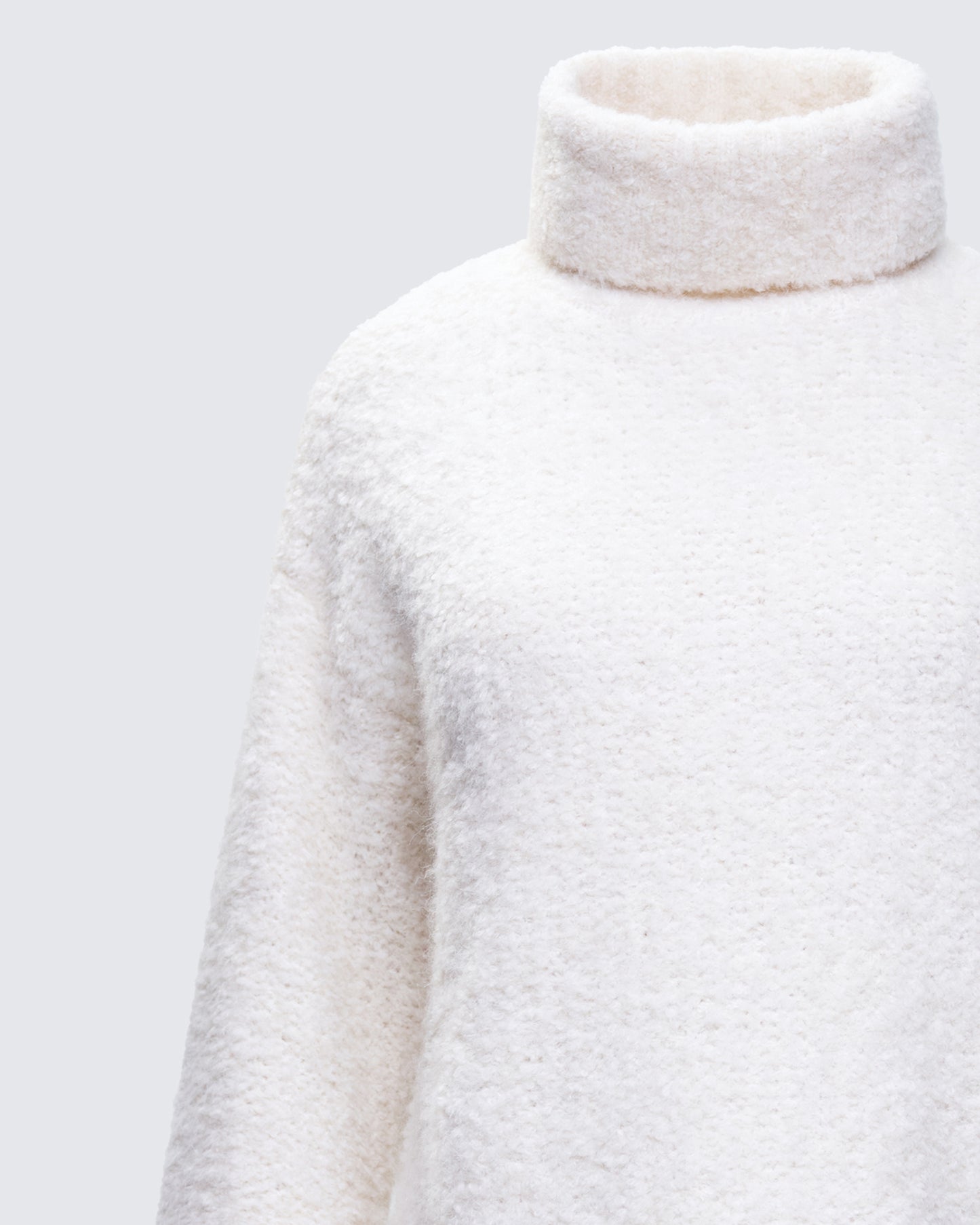 Dorinda Cream Oversized Turtleneck Sweater