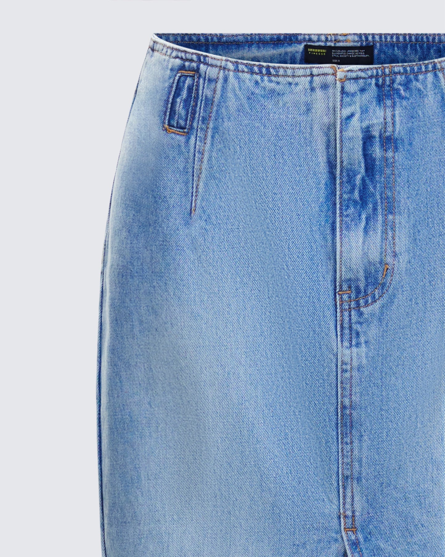 Lamia Denim Center Slit Maxi Skirt