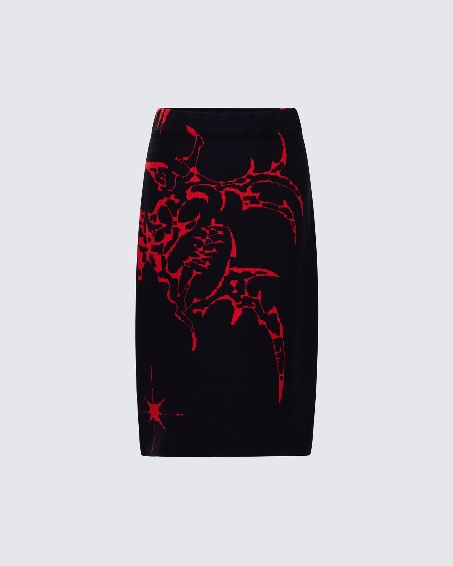 Dena Black Intarsia Knit Midi Skirt product front