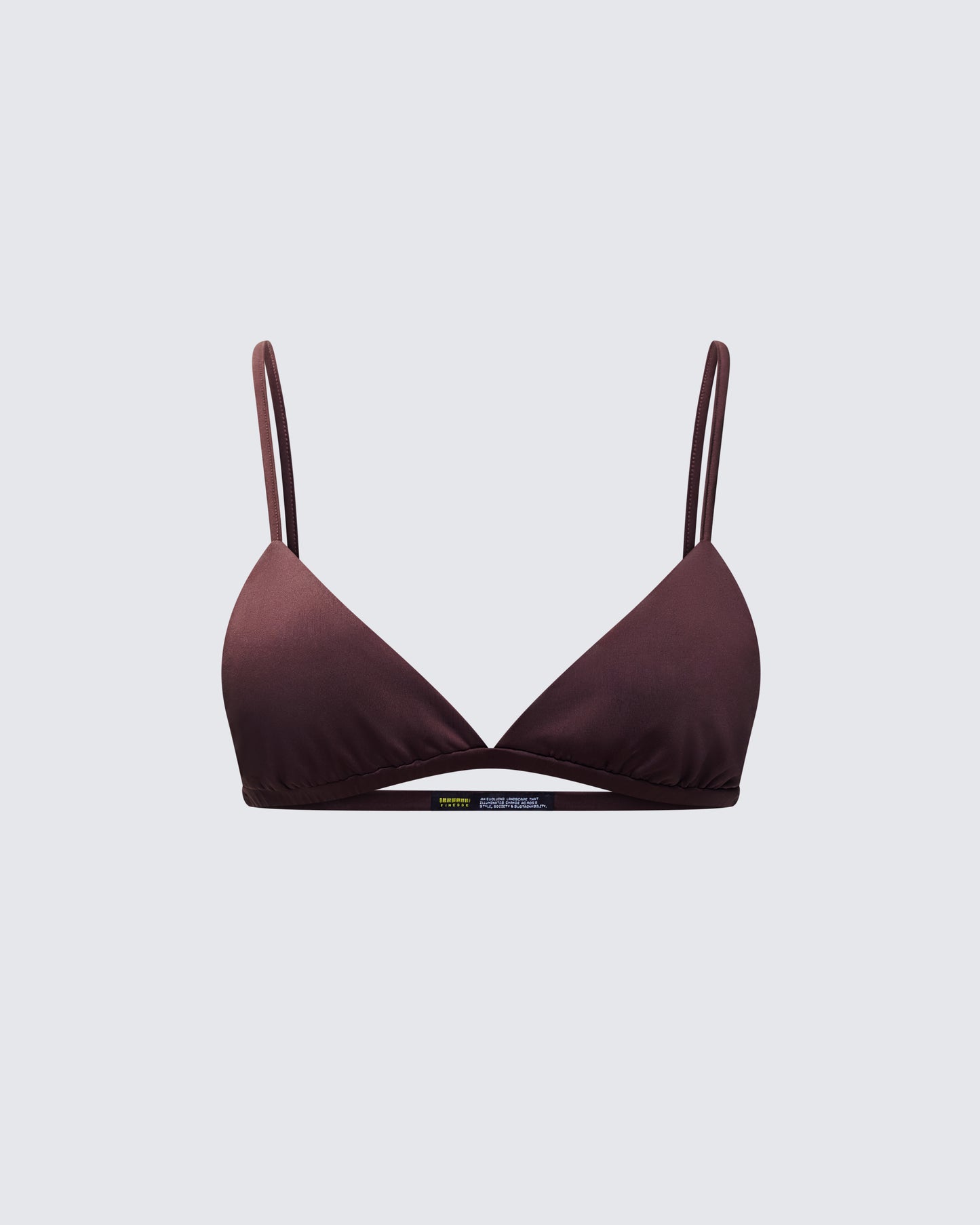 Ewa Brown Triangle Bralette Top 3d product front