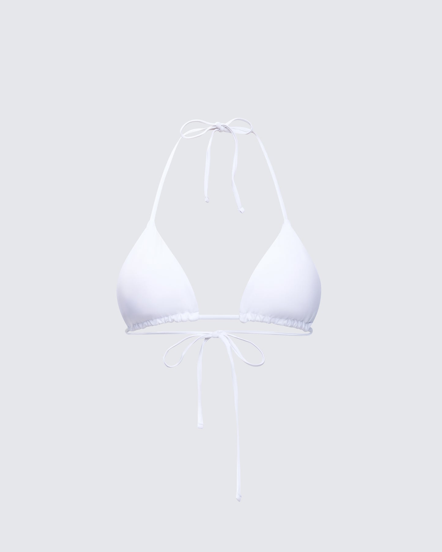 Twyla White Triangle Bikini Top product front
