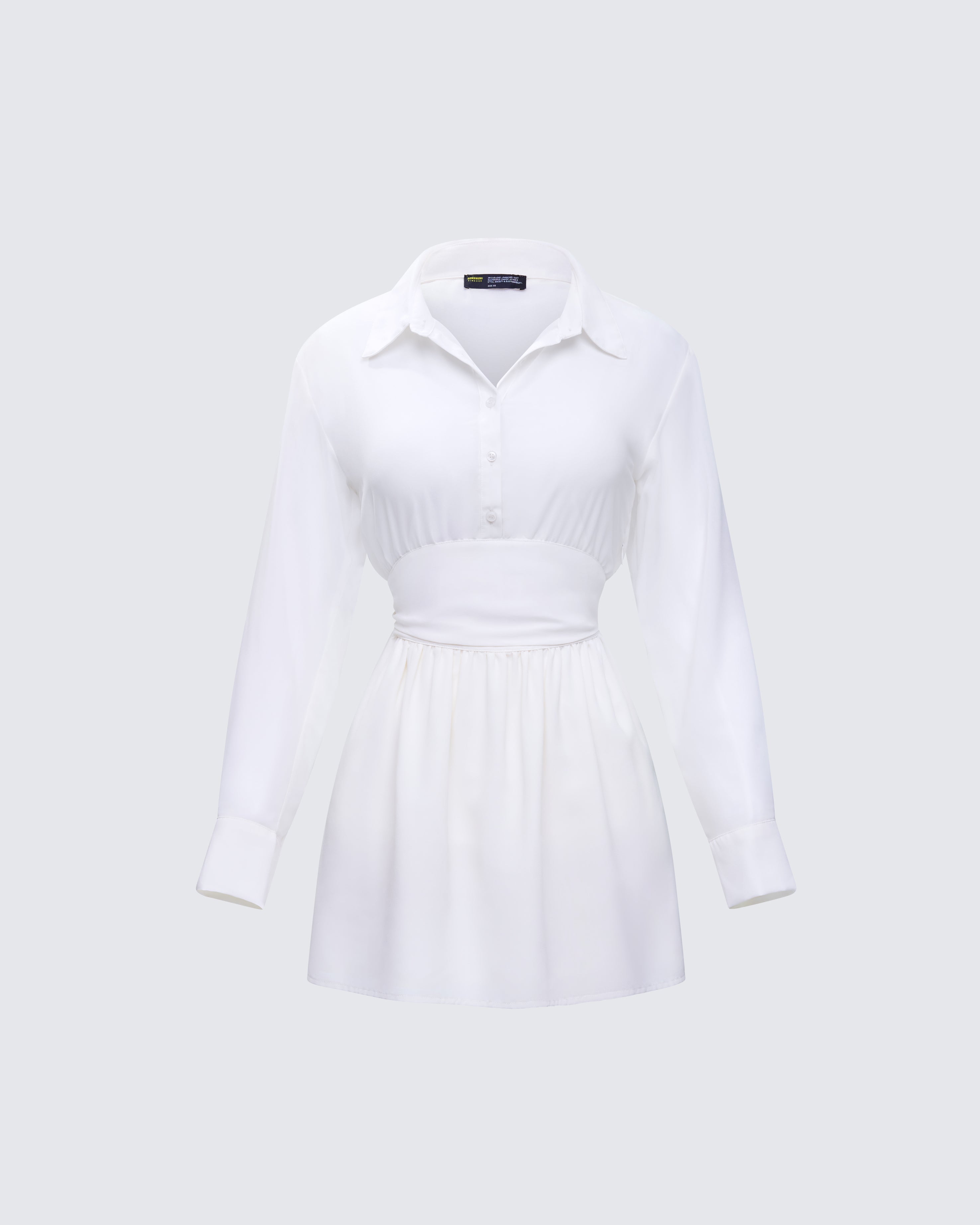Amara Ivory Mini Shirt Dress – FINESSE