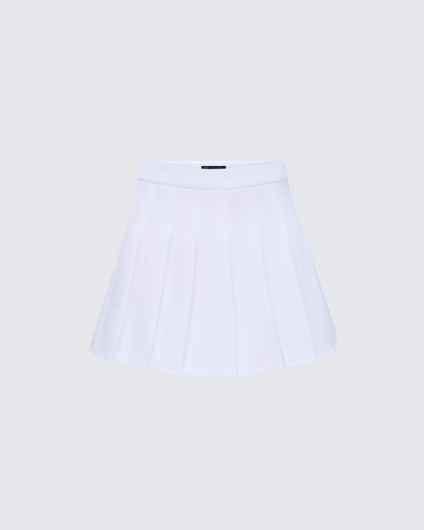 Bella White Pleated Mini Skirt