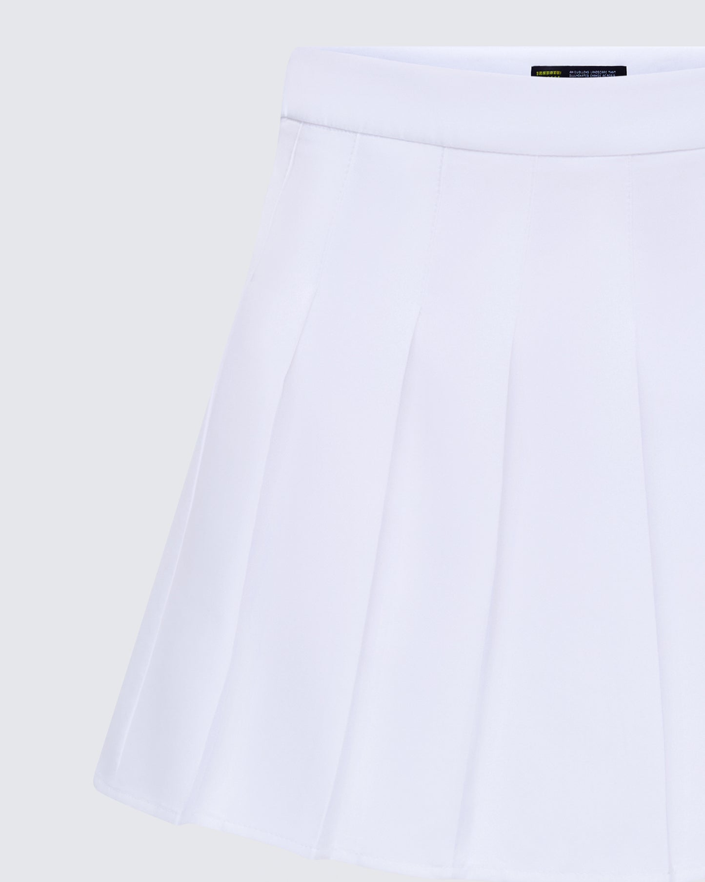 Bella White Pleated Mini Skirt