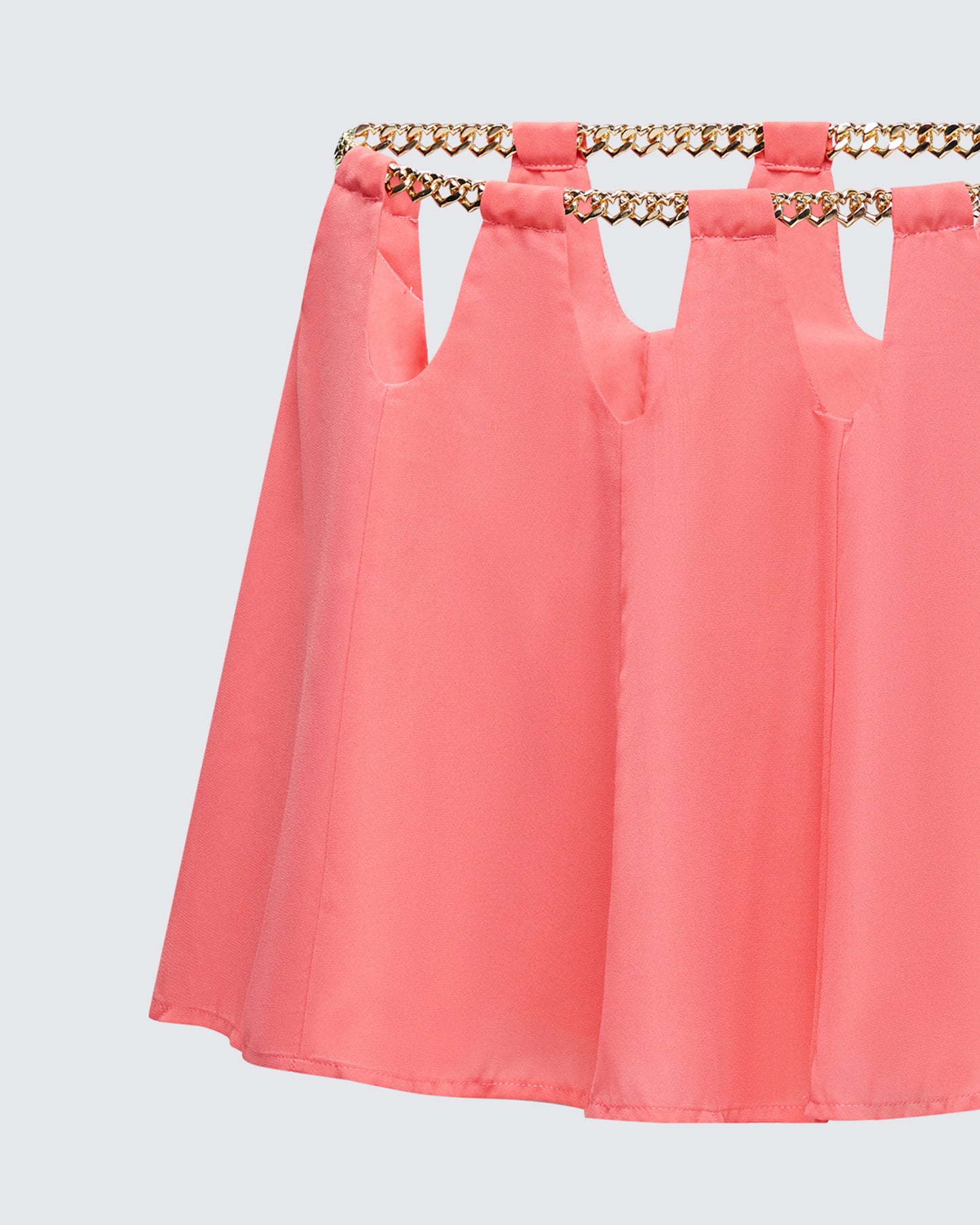 Arla Pink Heart Chain Mini Skirt