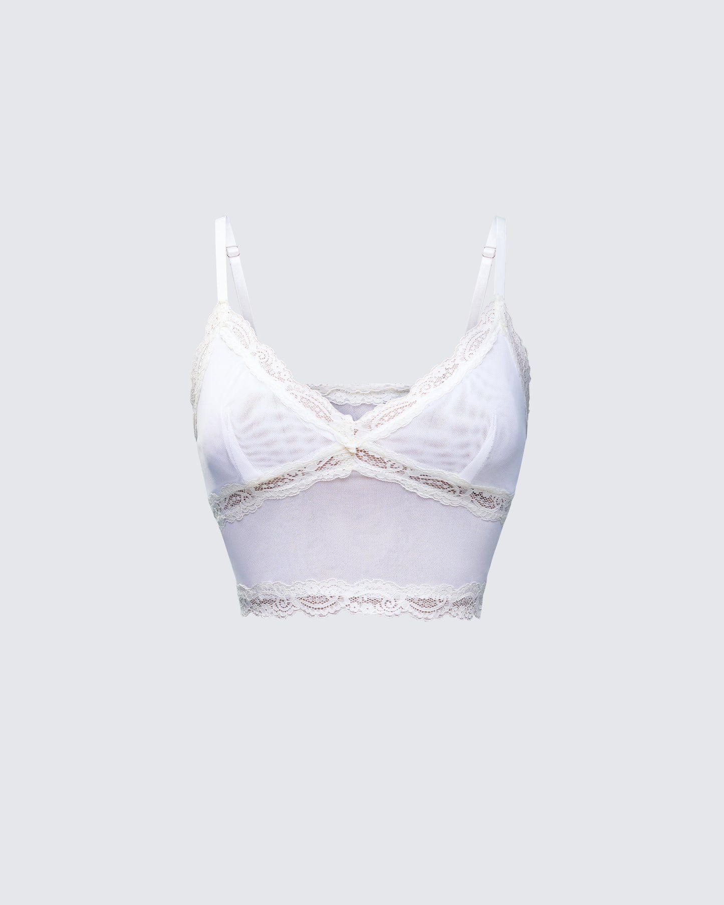 Aurelia White Mesh Cami