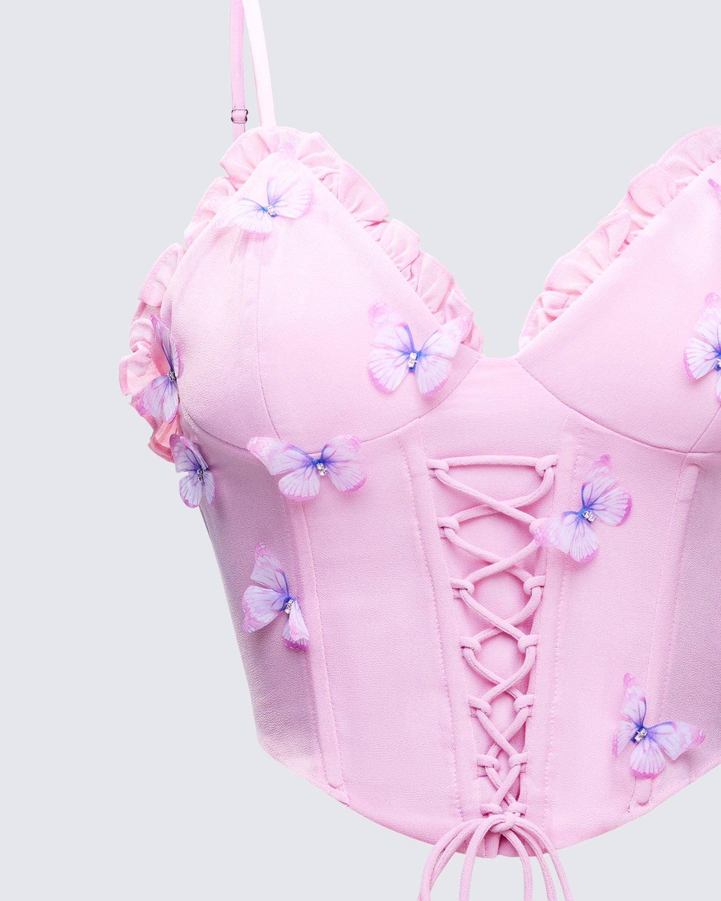Faelina Pink Butterfly Corset