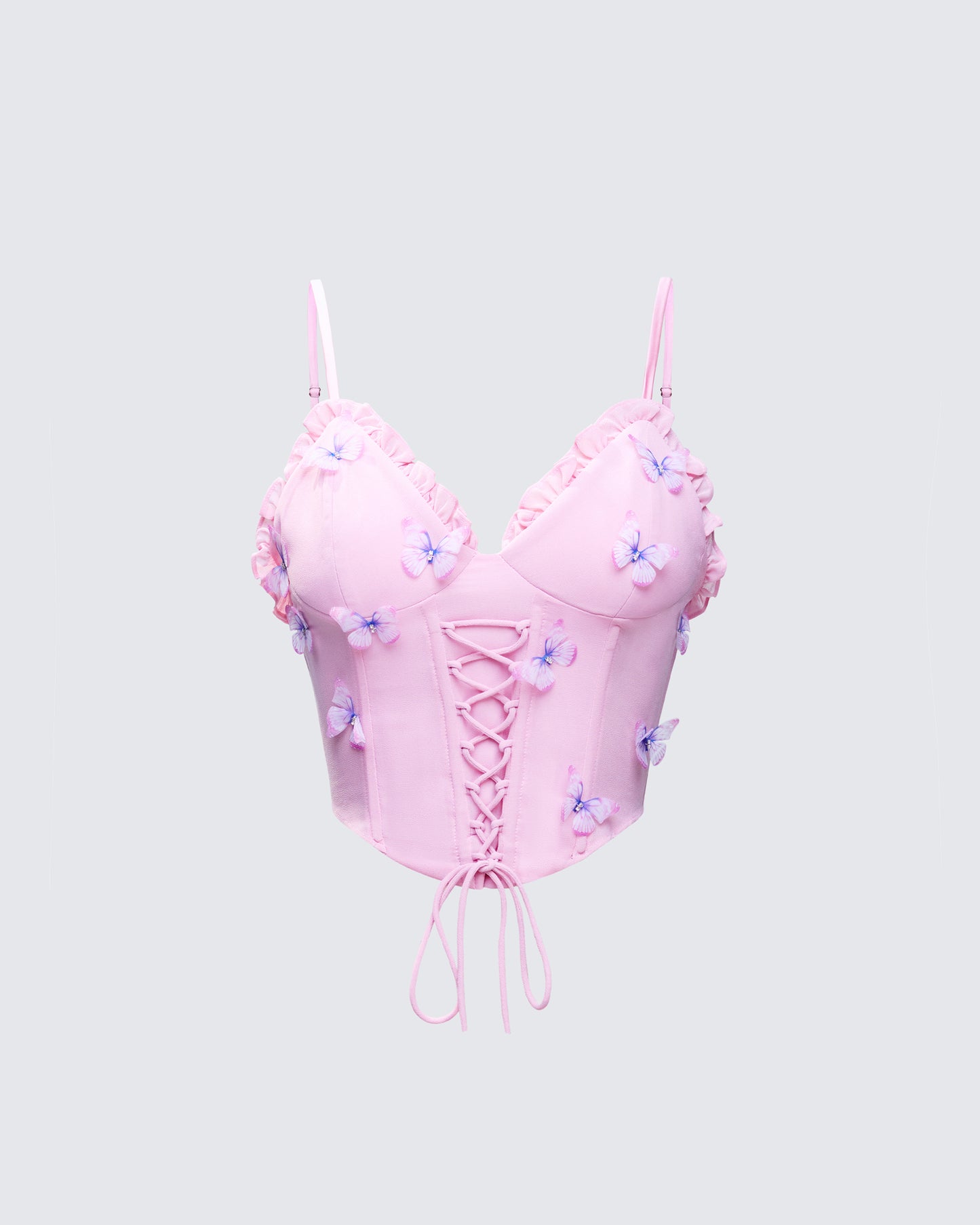 Faelina Pink Butterfly Corset