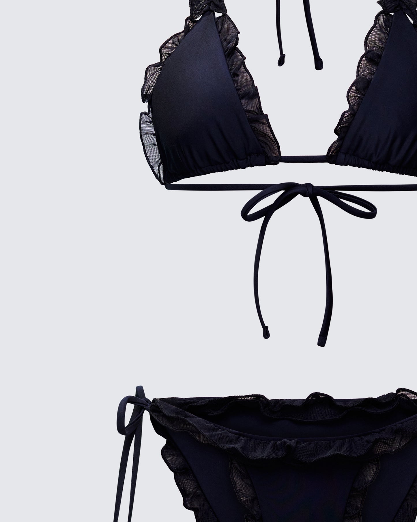 Monroe Black Ruffle Bikini Set