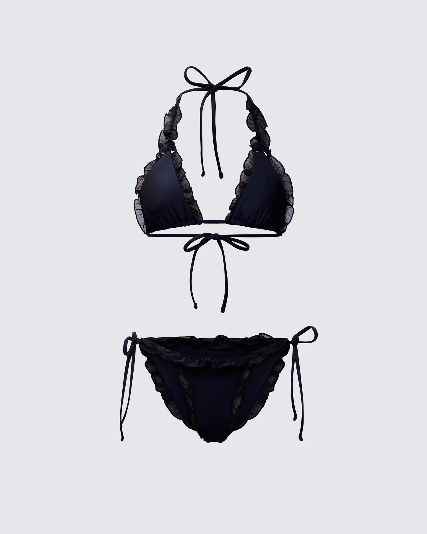 Monroe Black Ruffle Bikini Set