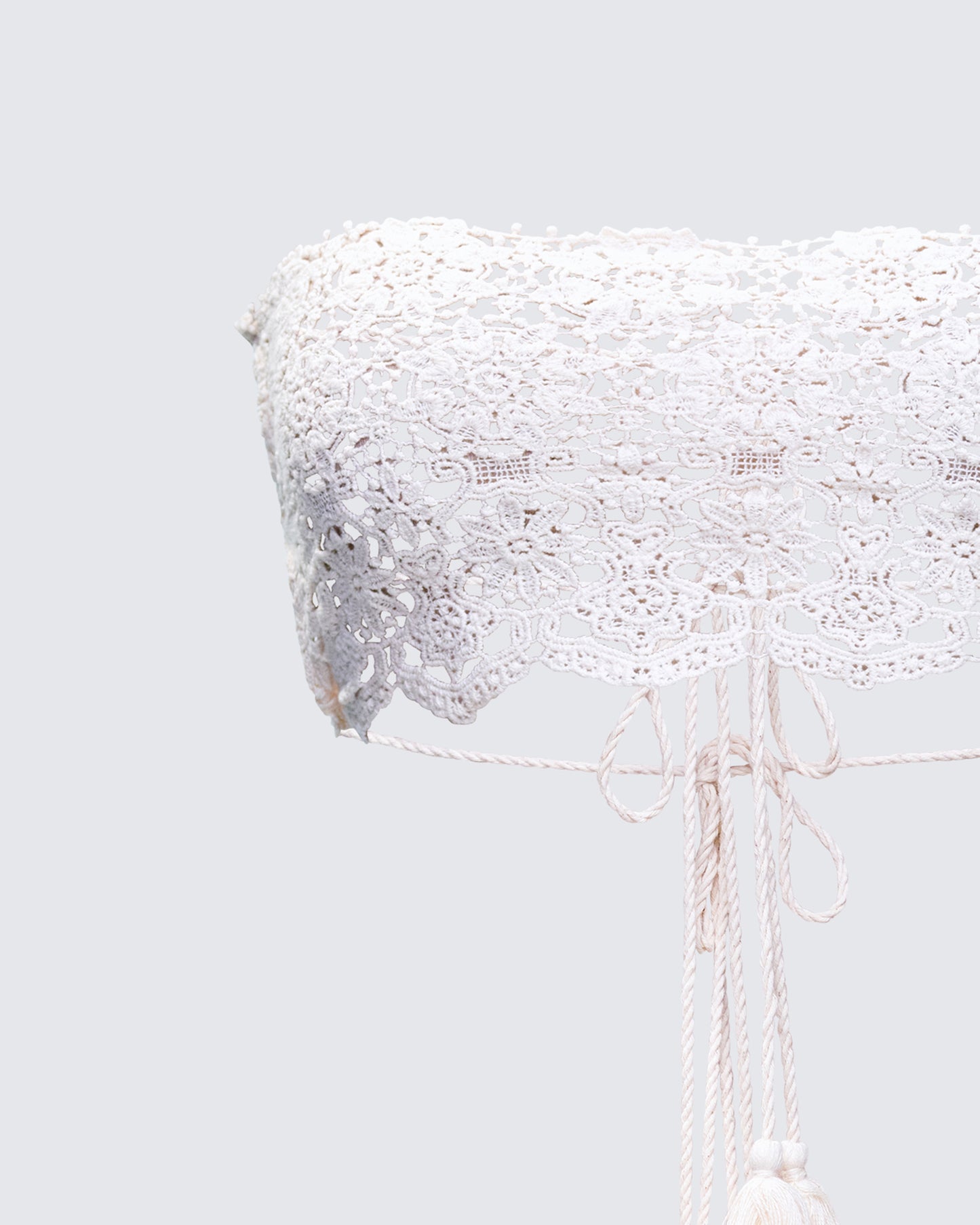 Noxie White Crochet Bandeau Top