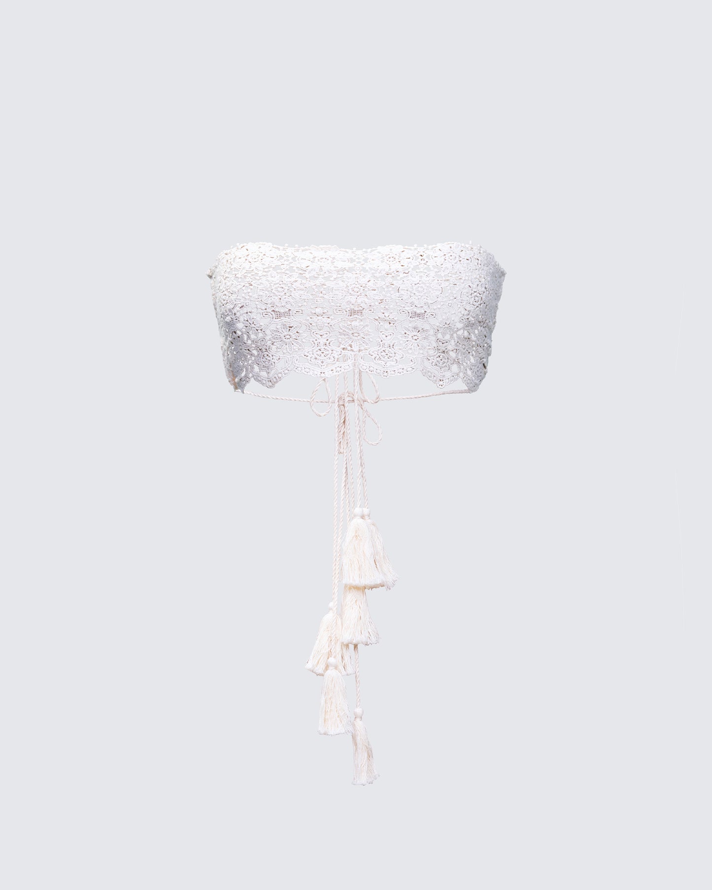 Noxie White Crochet Bandeau Top product front