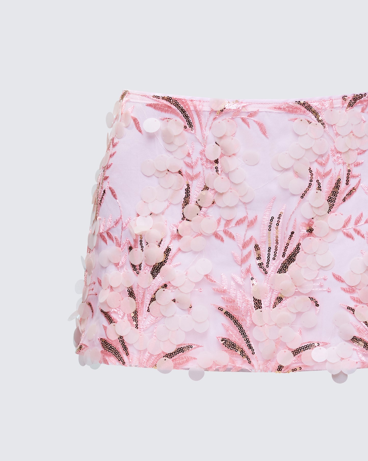 Rosalind Pink Embellished Mini Skirt