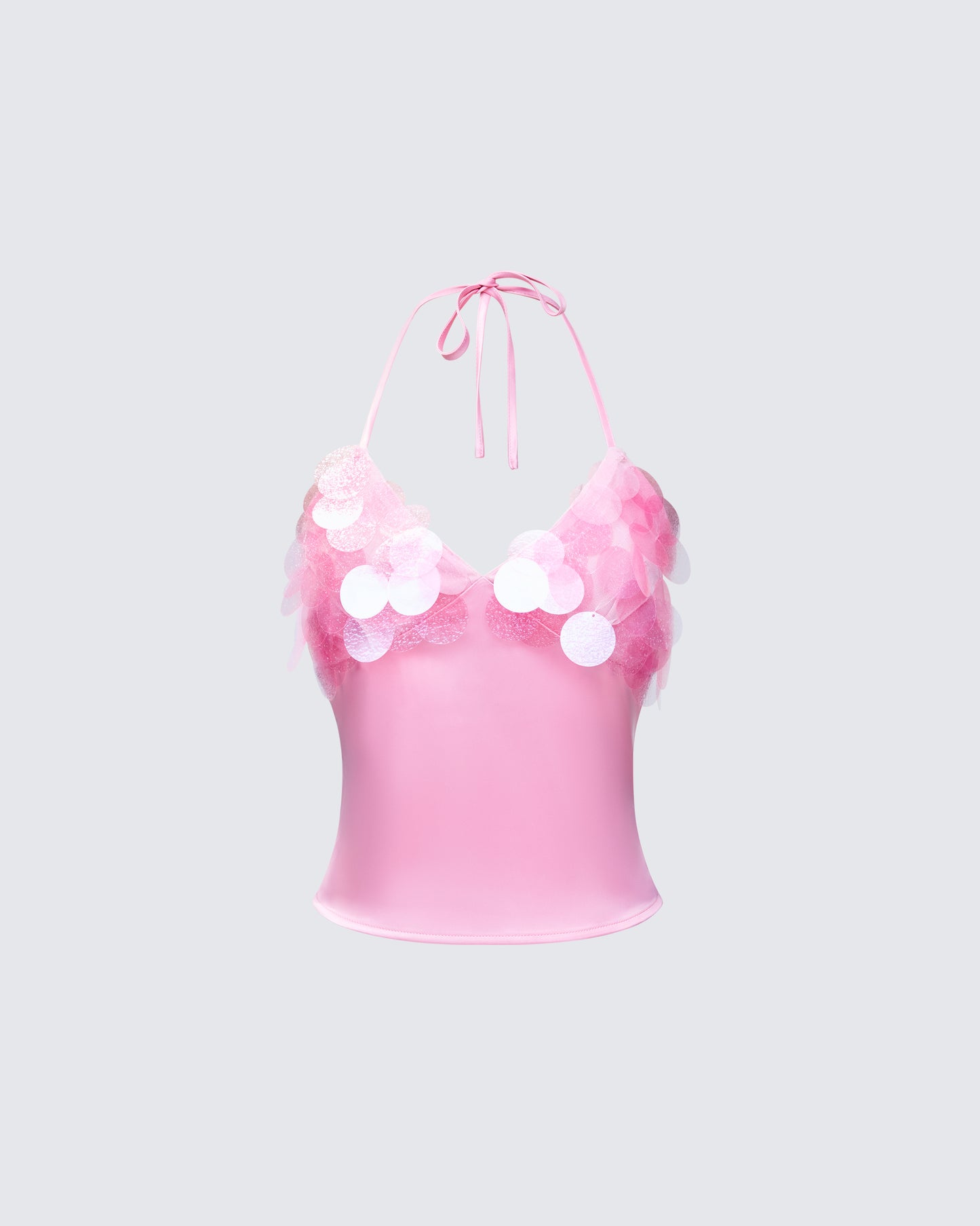 Pearle Pink Disc Sequin Cami Top