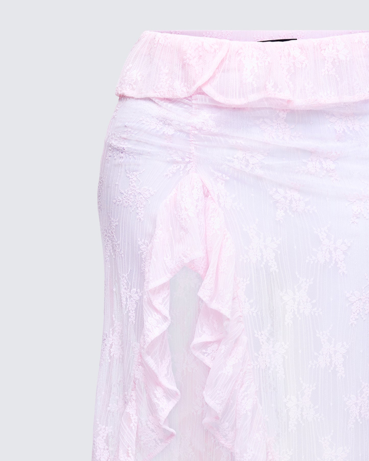 Sabella Blush Sheer Lace Maxi Skirt