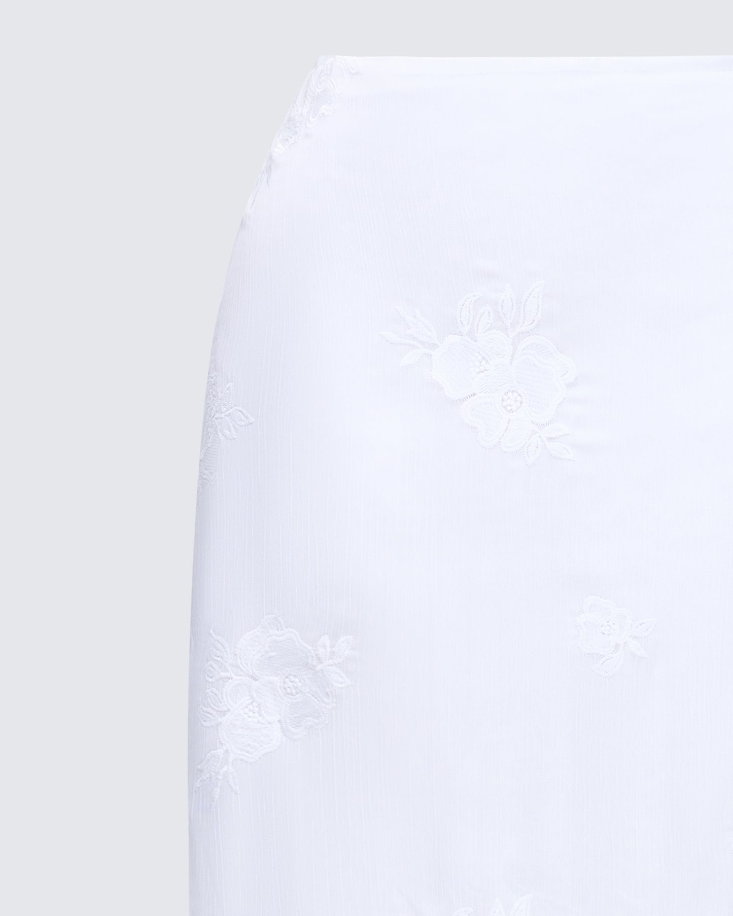 Isla Ivory Embroidered Maxi Skirt