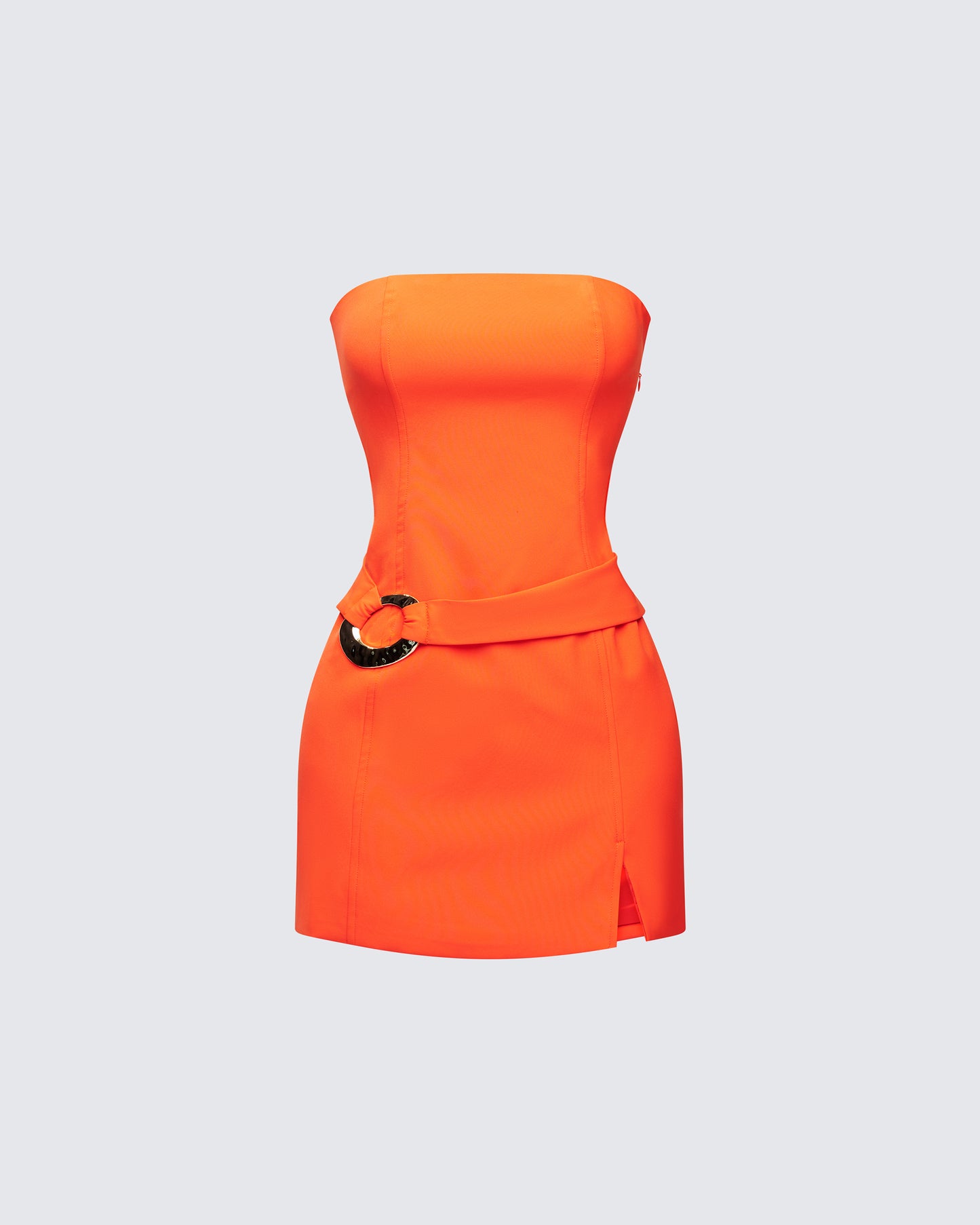 Pamela Orange Belted Dress