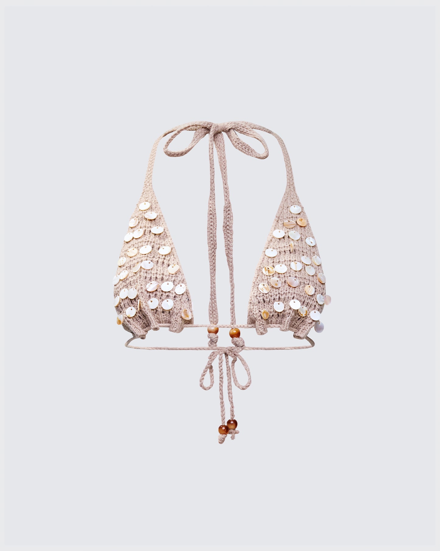 Rosia Stone Crochet Sequin Bikini Top