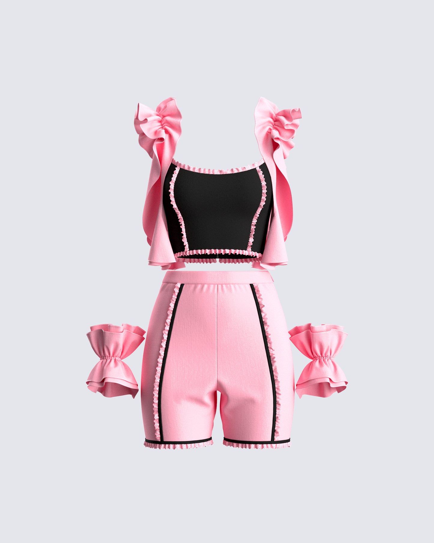 Gabriela Ruffle Set 3d product front
