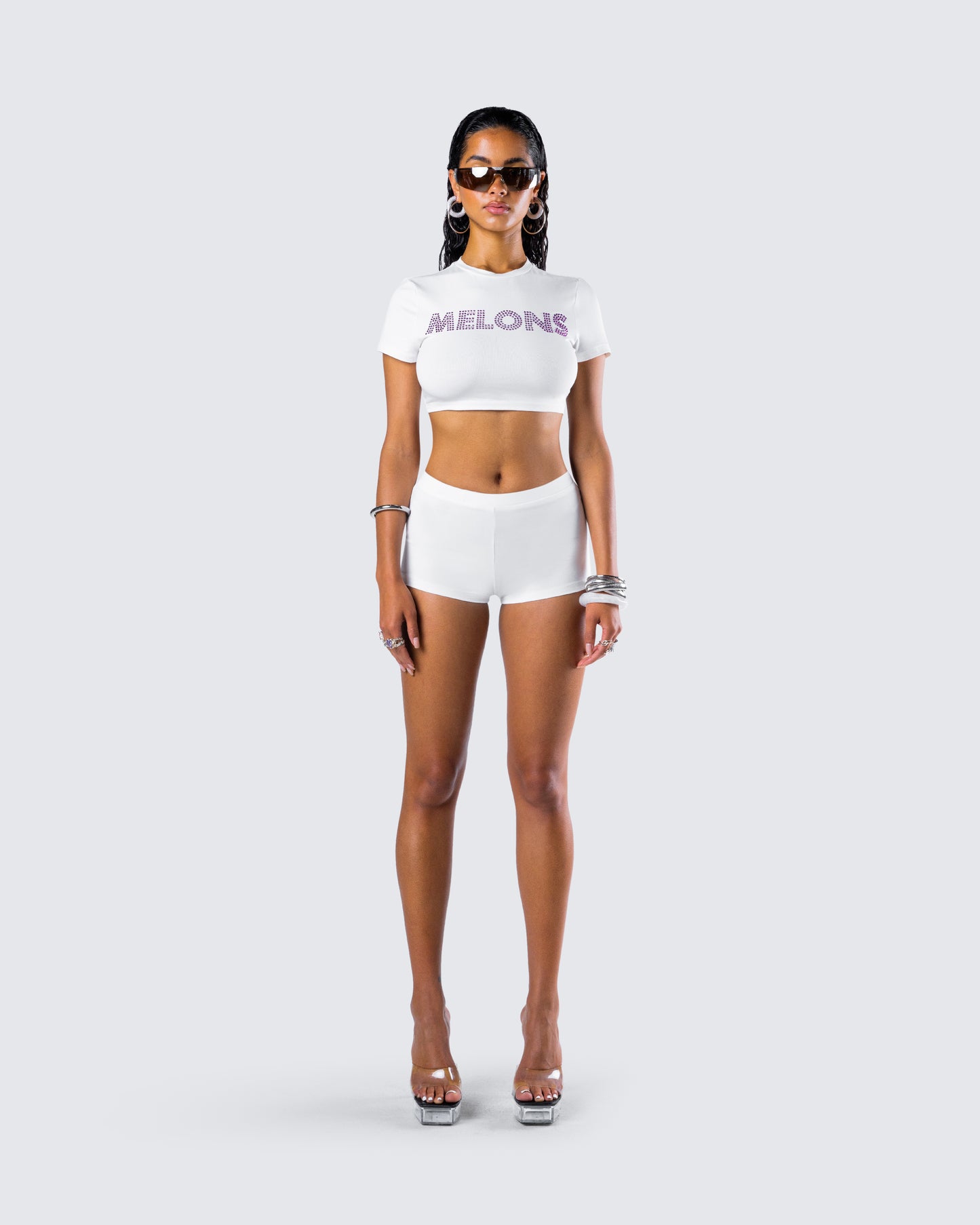 Gaia Rhinestone Graphic Set model front