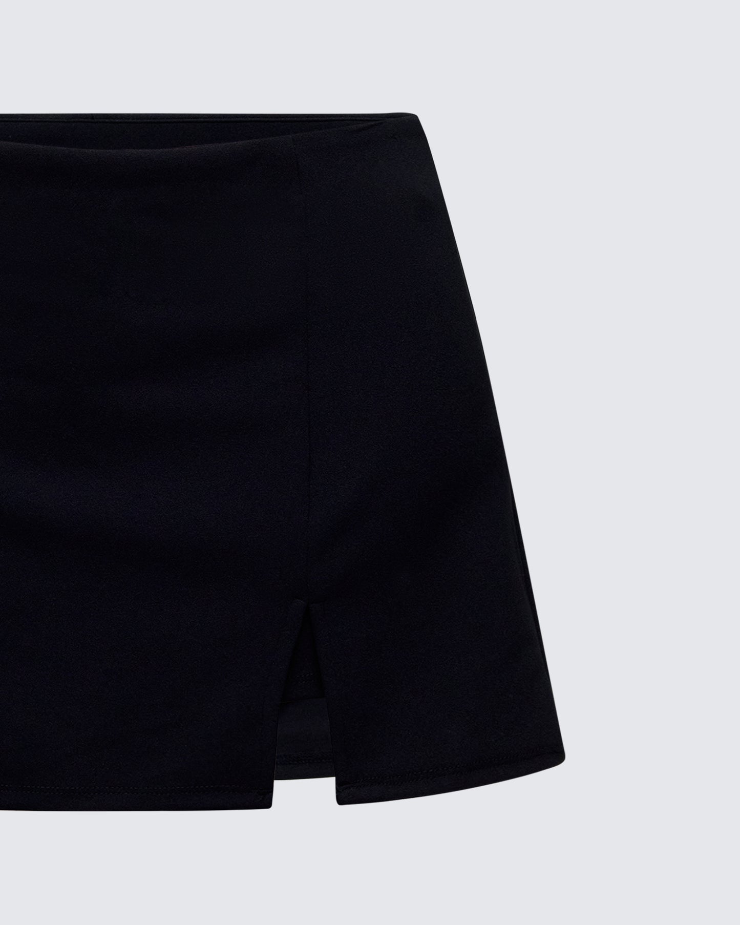 Gloria Black Crepe Mini Skort