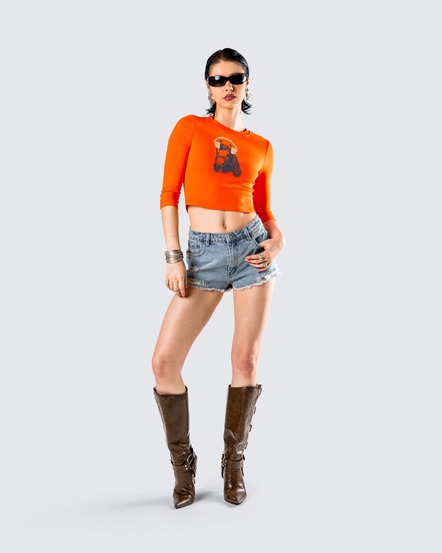 Hadleigh Orange Graphic Tee
