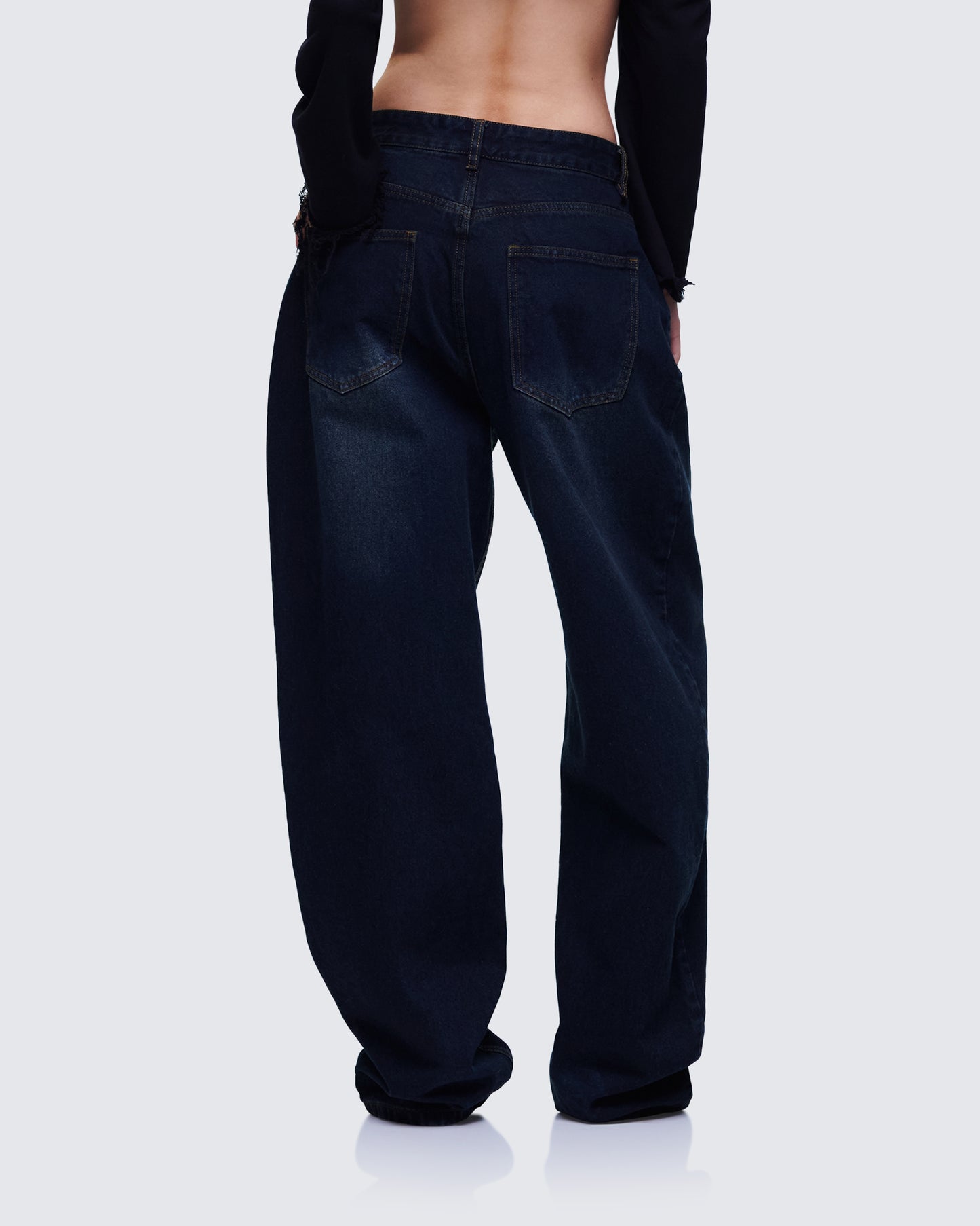 Haylie Blue Denim Baggy Pant