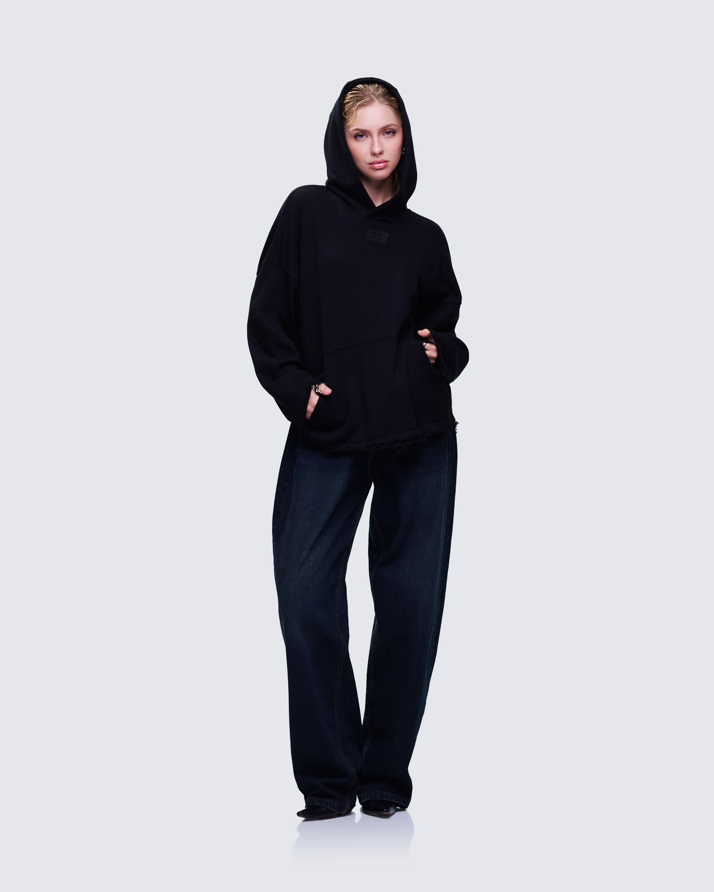 Haylie Blue Denim Baggy Pant