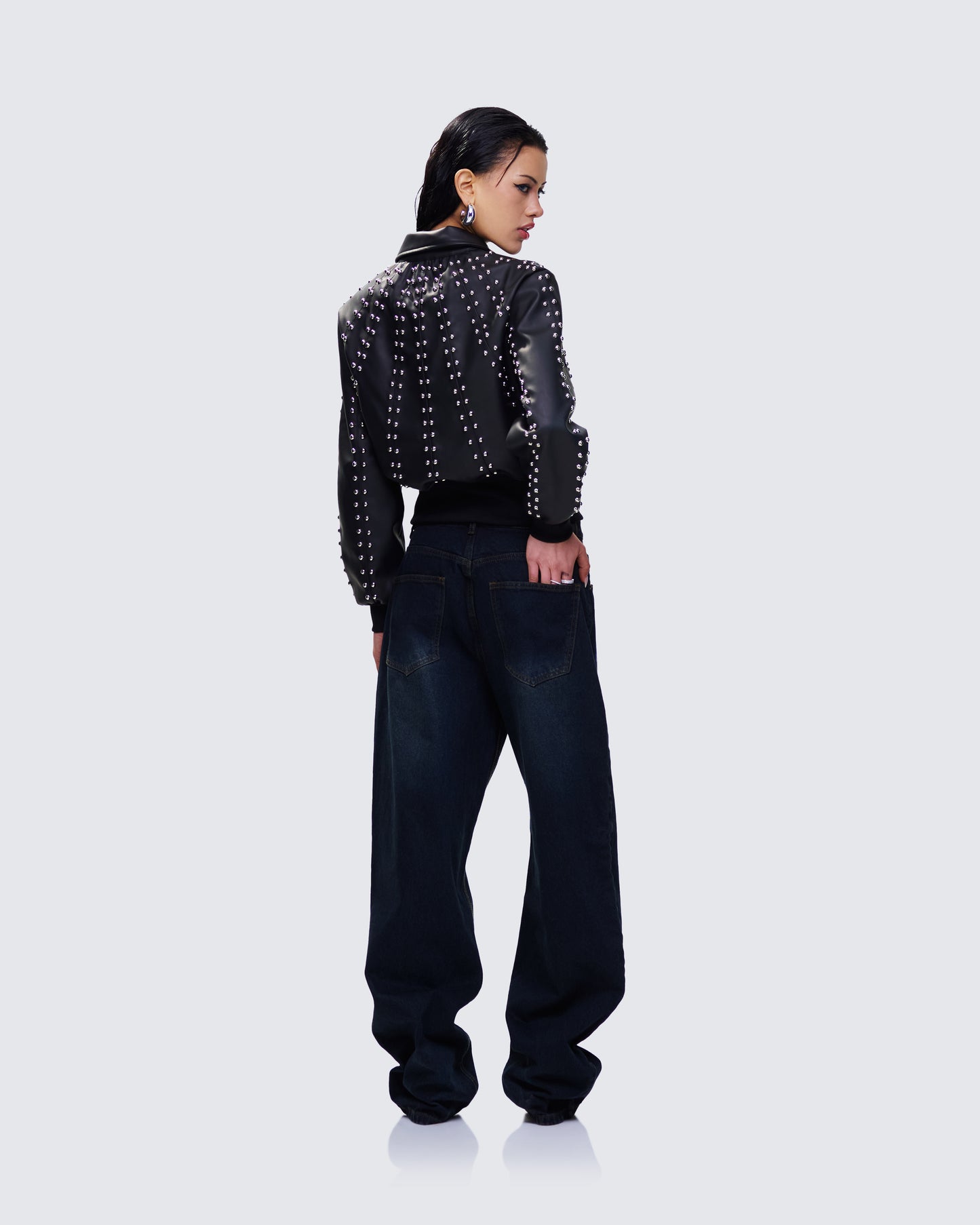 Women's cotton matching set alternate angle – FINESSE