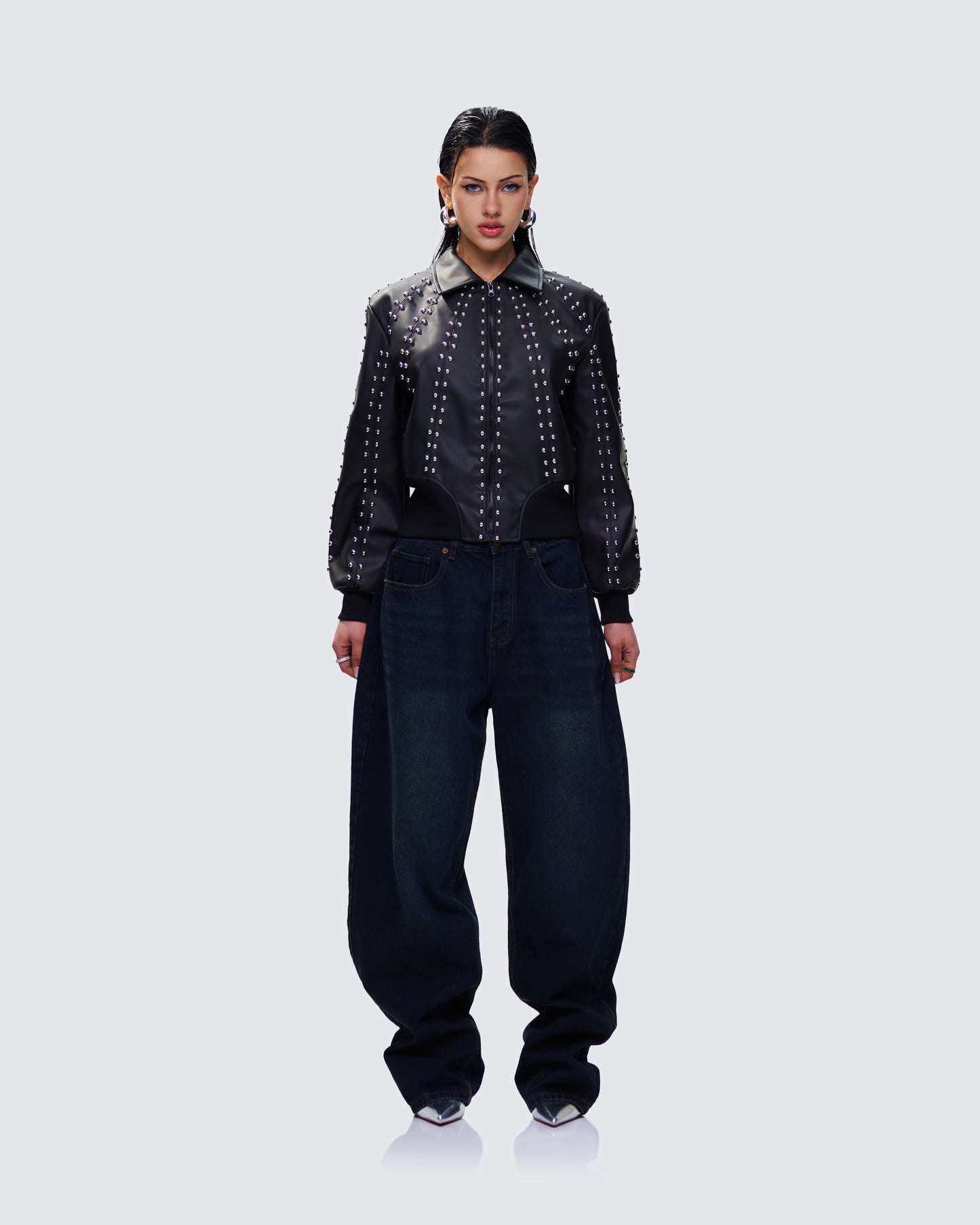 Haylie Studded Set model front