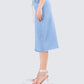 Heidi Blue Column Midi Denim Skirt
