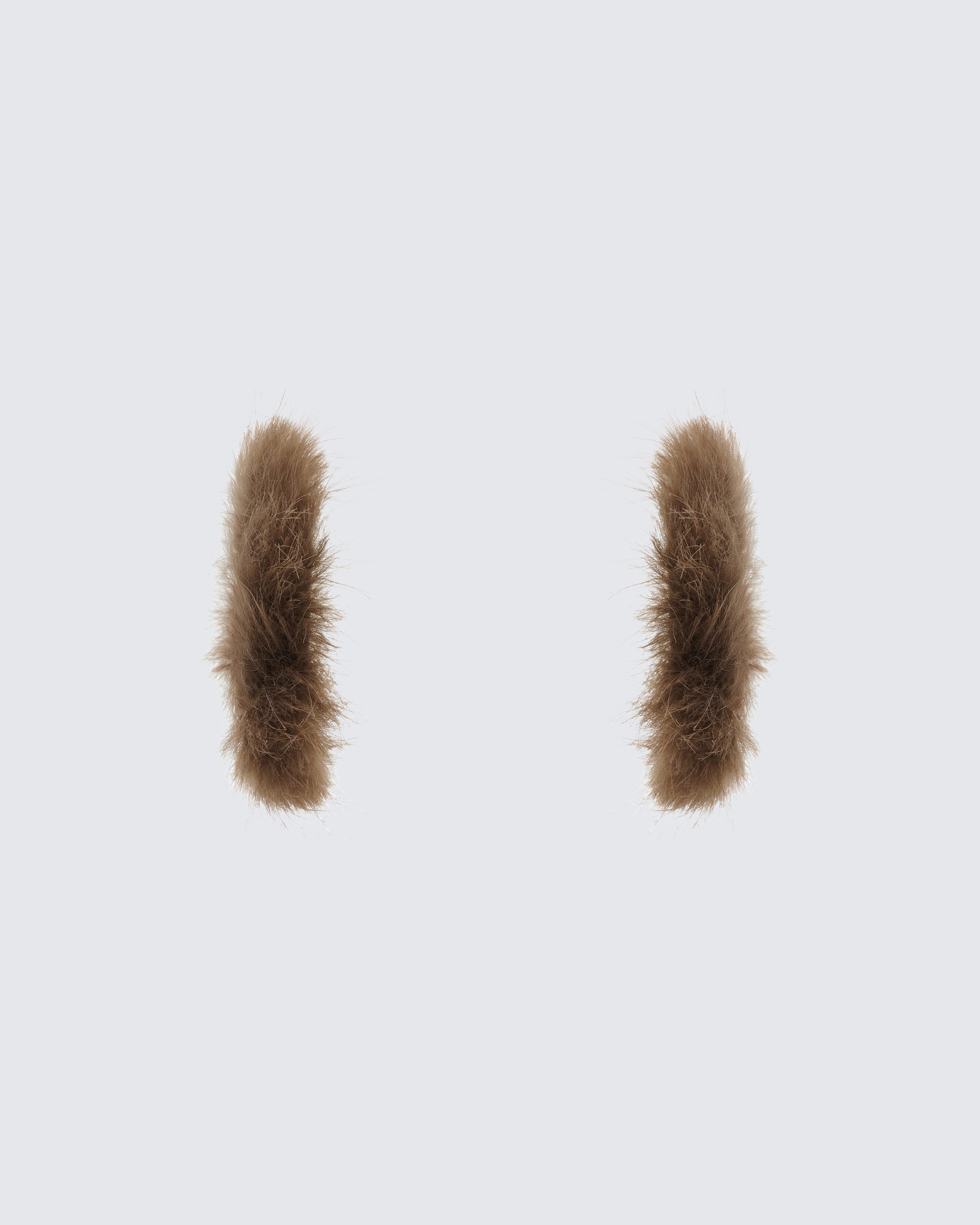 Huntleigh Brown Fur Hoop Earrings product front