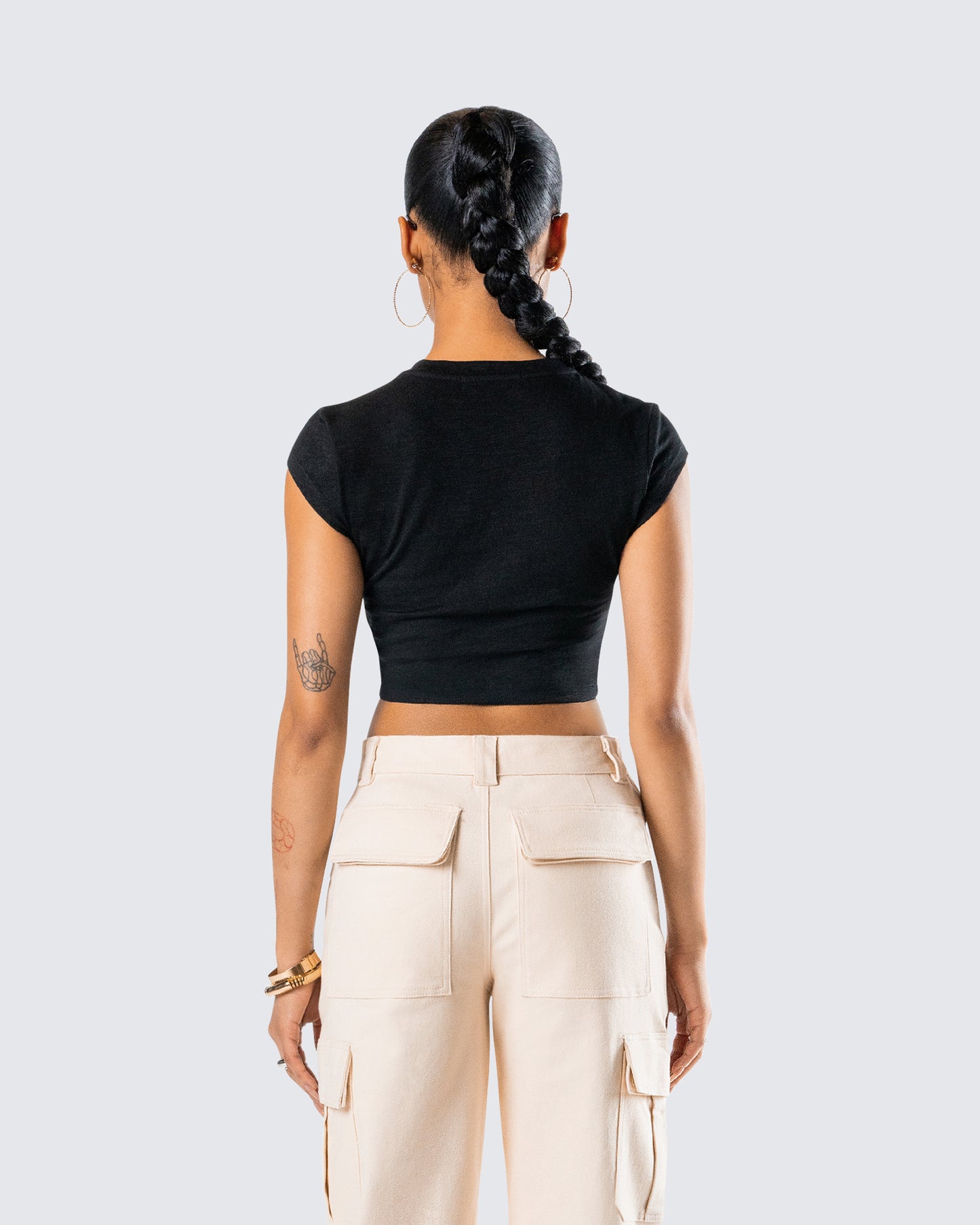 Ilse Black Aquarius Rhinestone Top