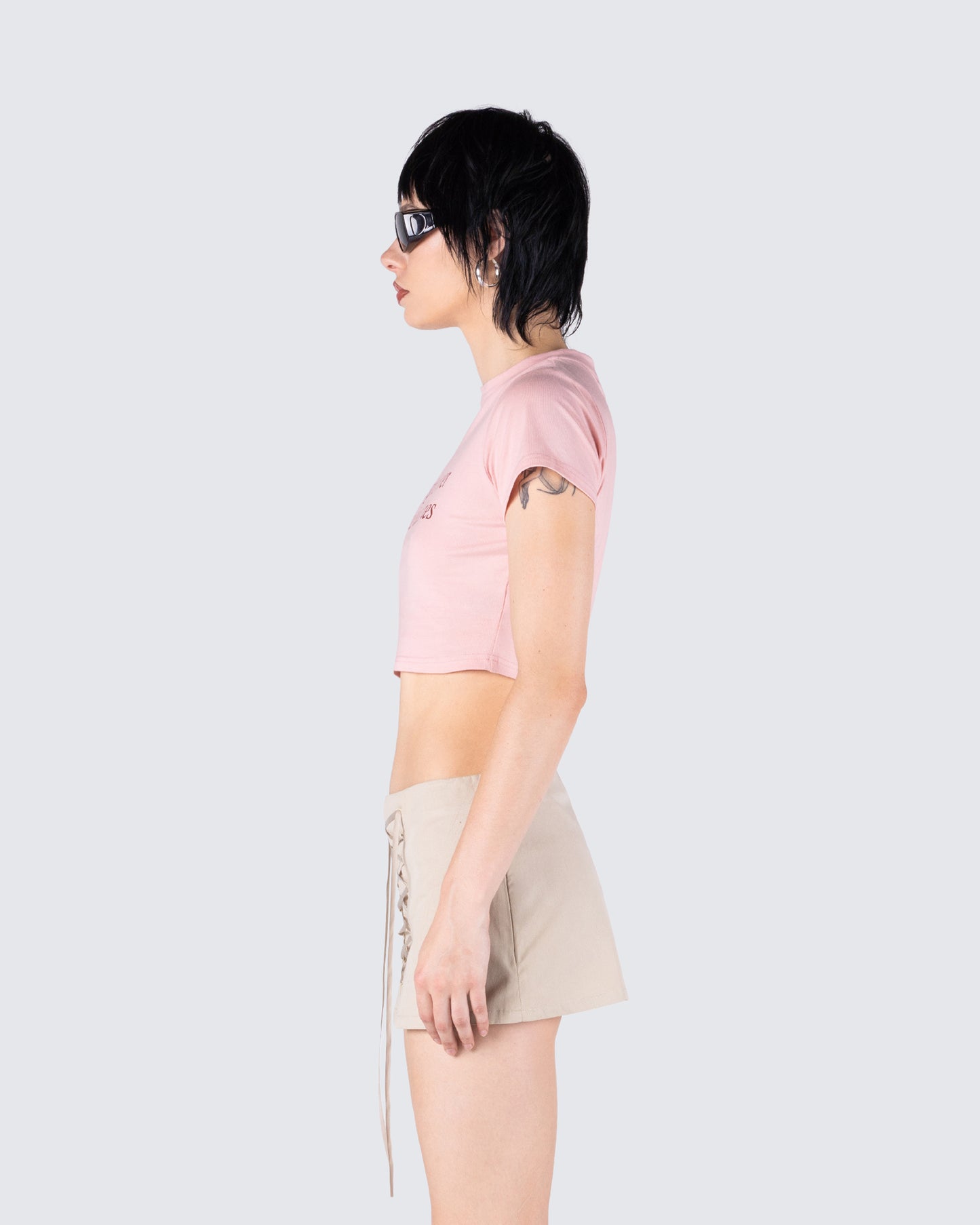 Imaan Pink Jersey Graphic Top