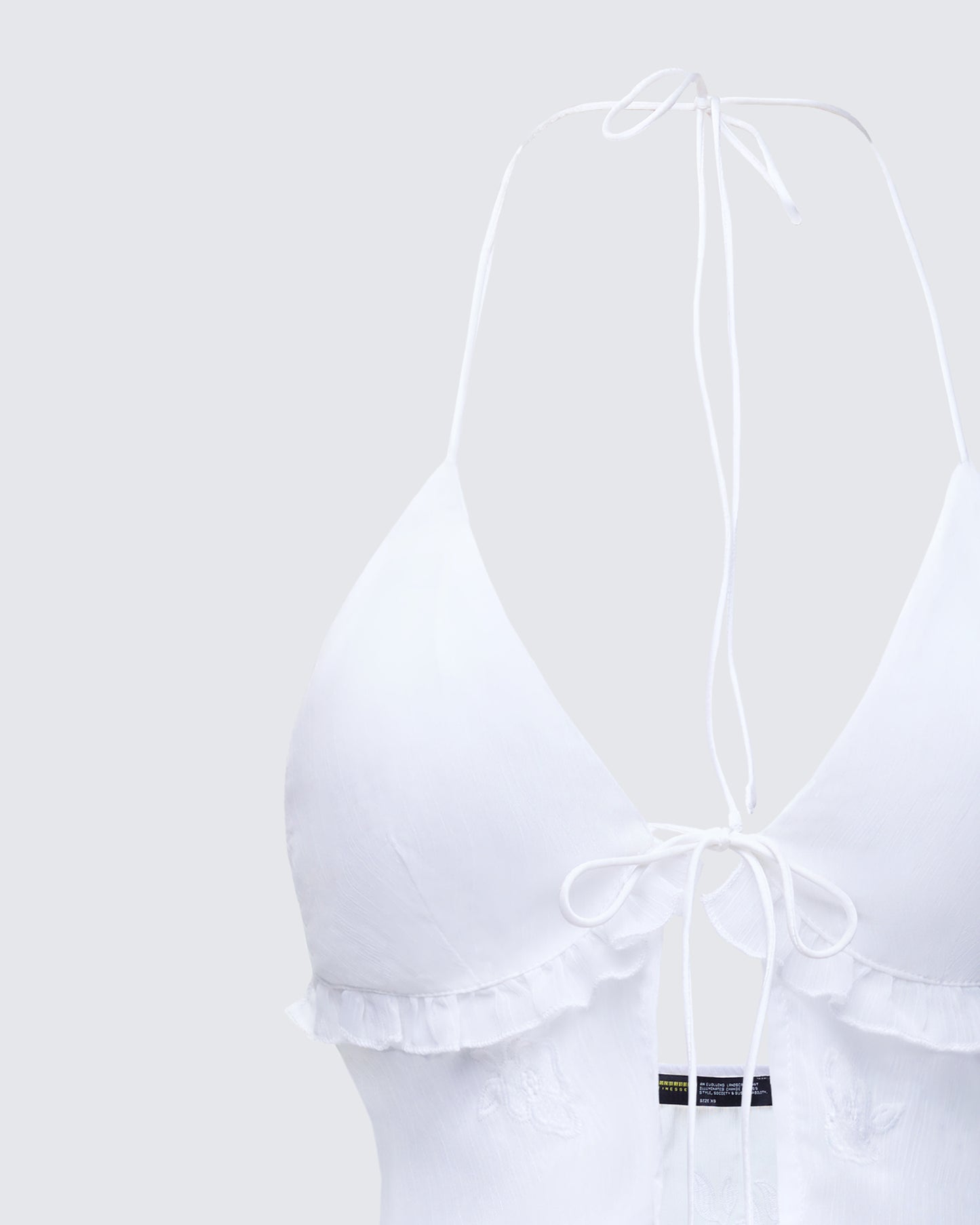 Isla Ivory Embroidered Halter Top