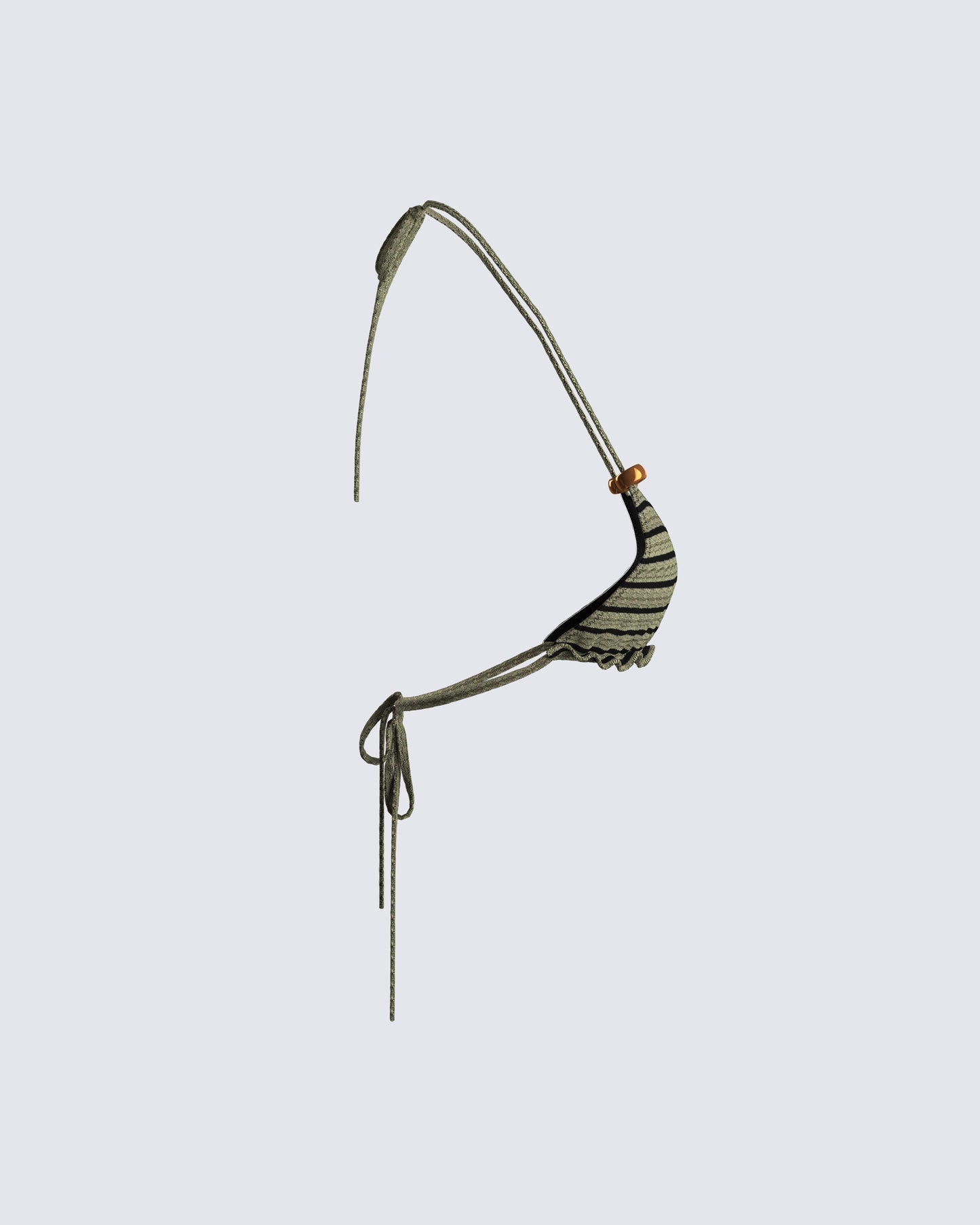 Izzy Olive Stripe Bikini Top