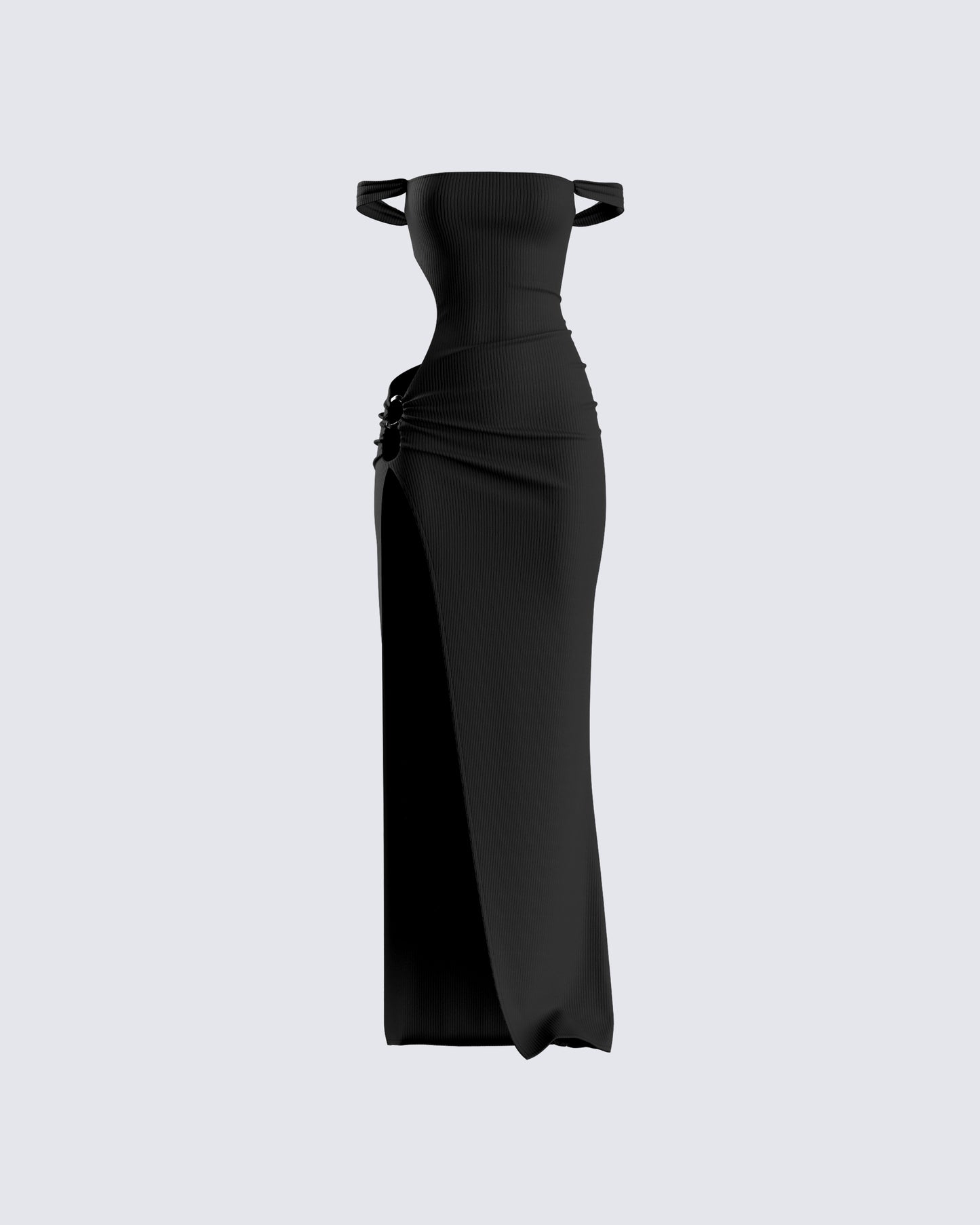 Janine Black Cut Out Maxi Dress 3d product front