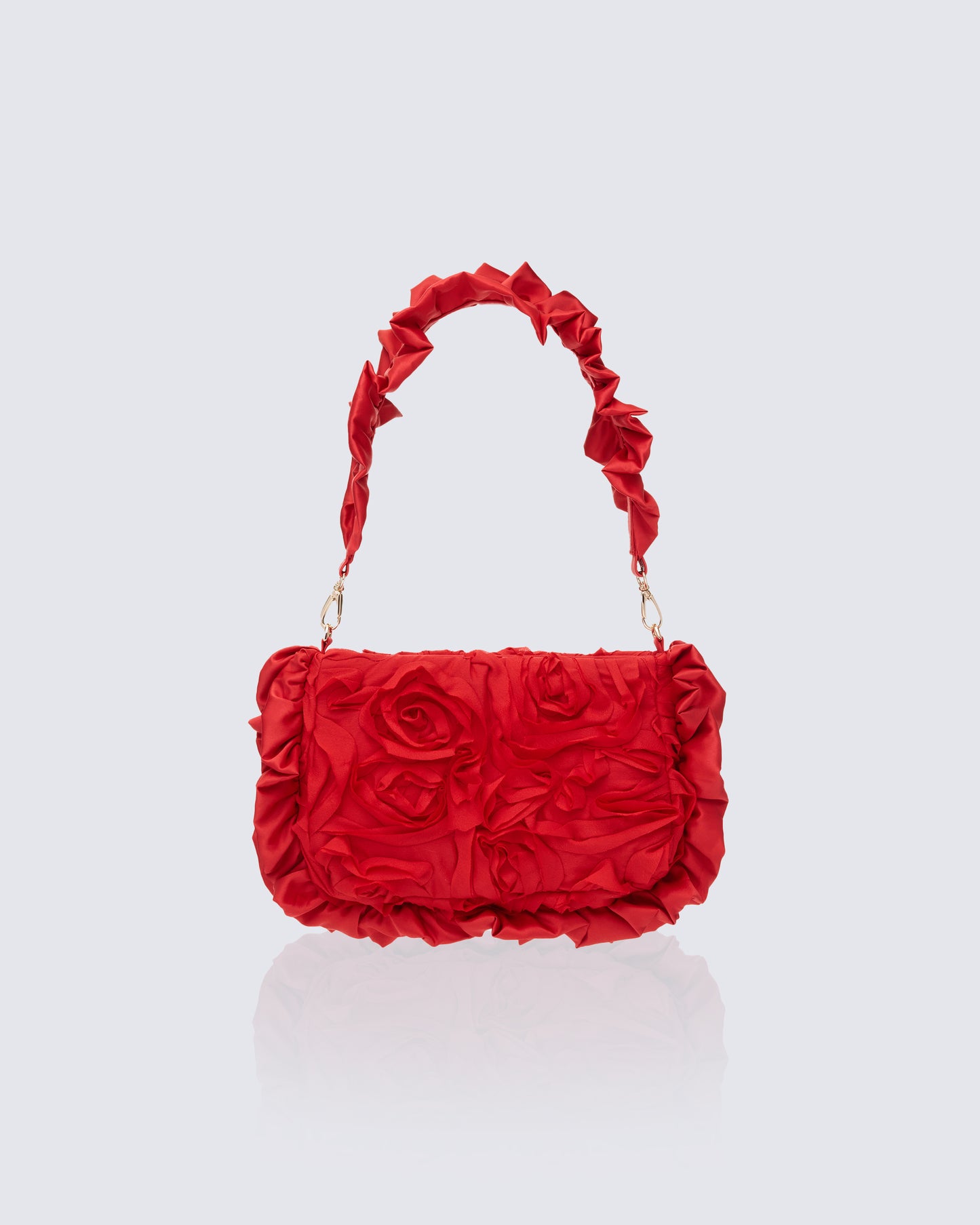 Kassidy Red Organza Ruffle Bag