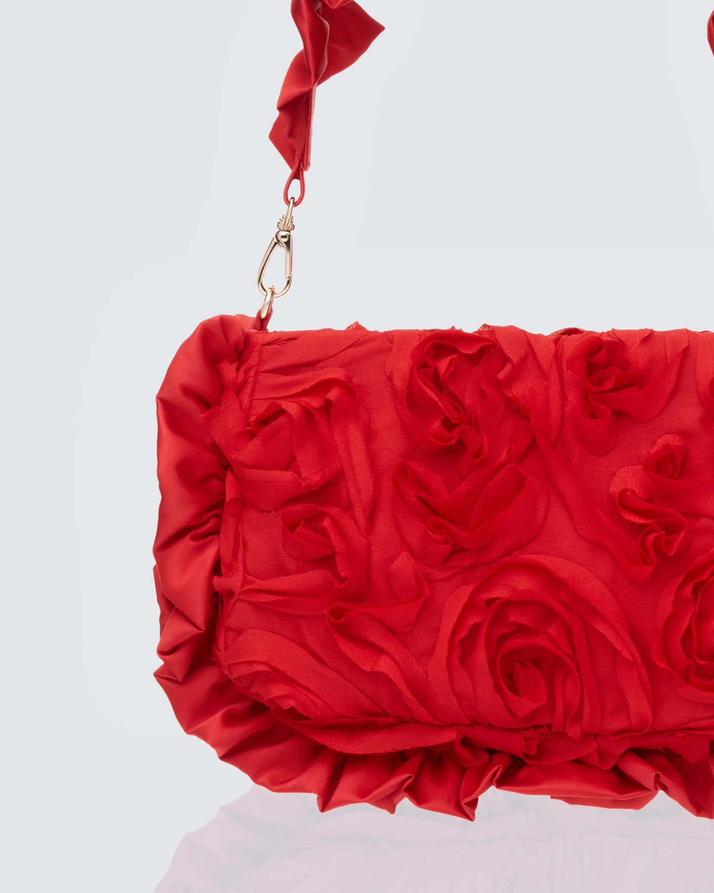 Kassidy Red Organza Ruffle Bag