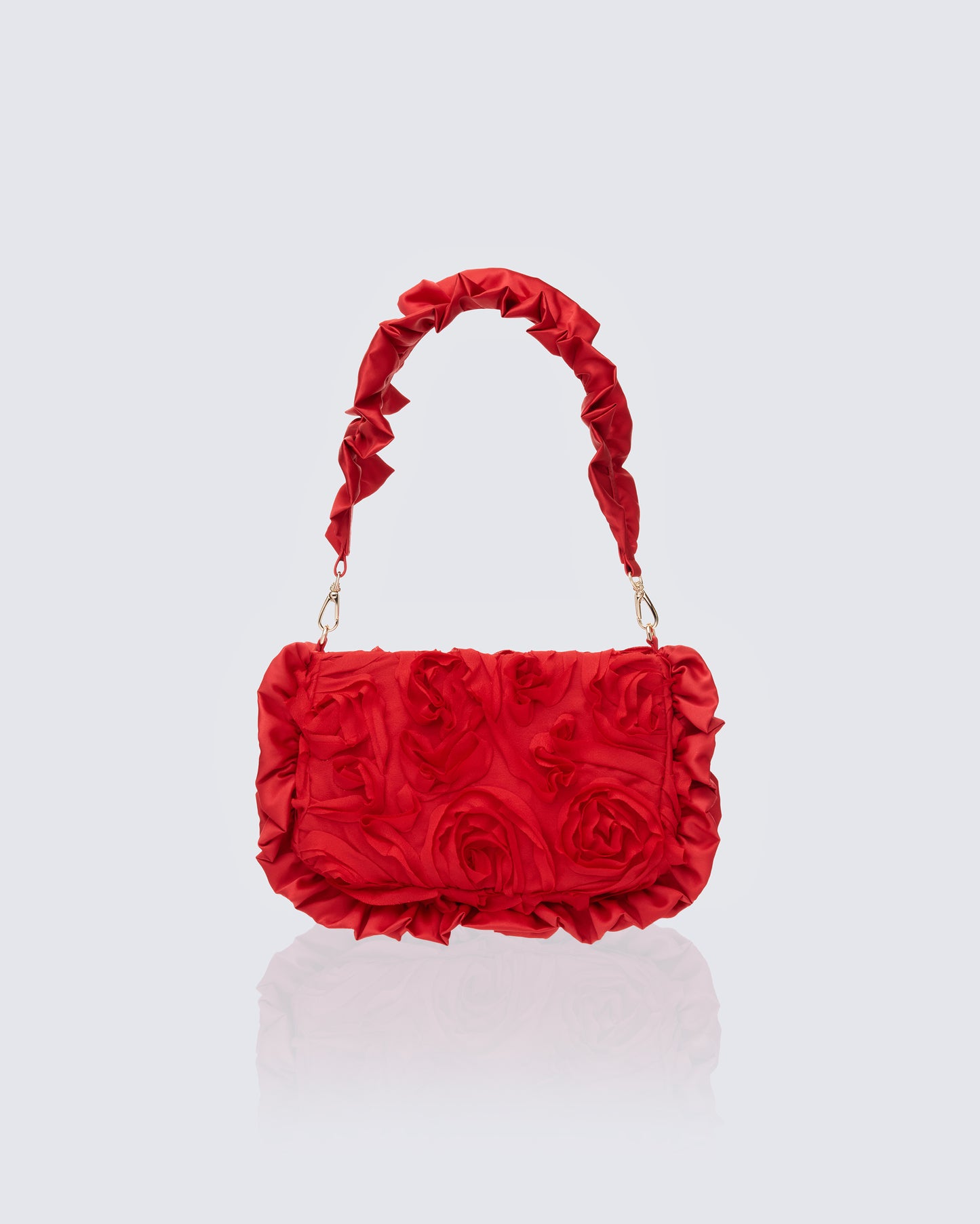 Kassidy Red Organza Ruffle Bag