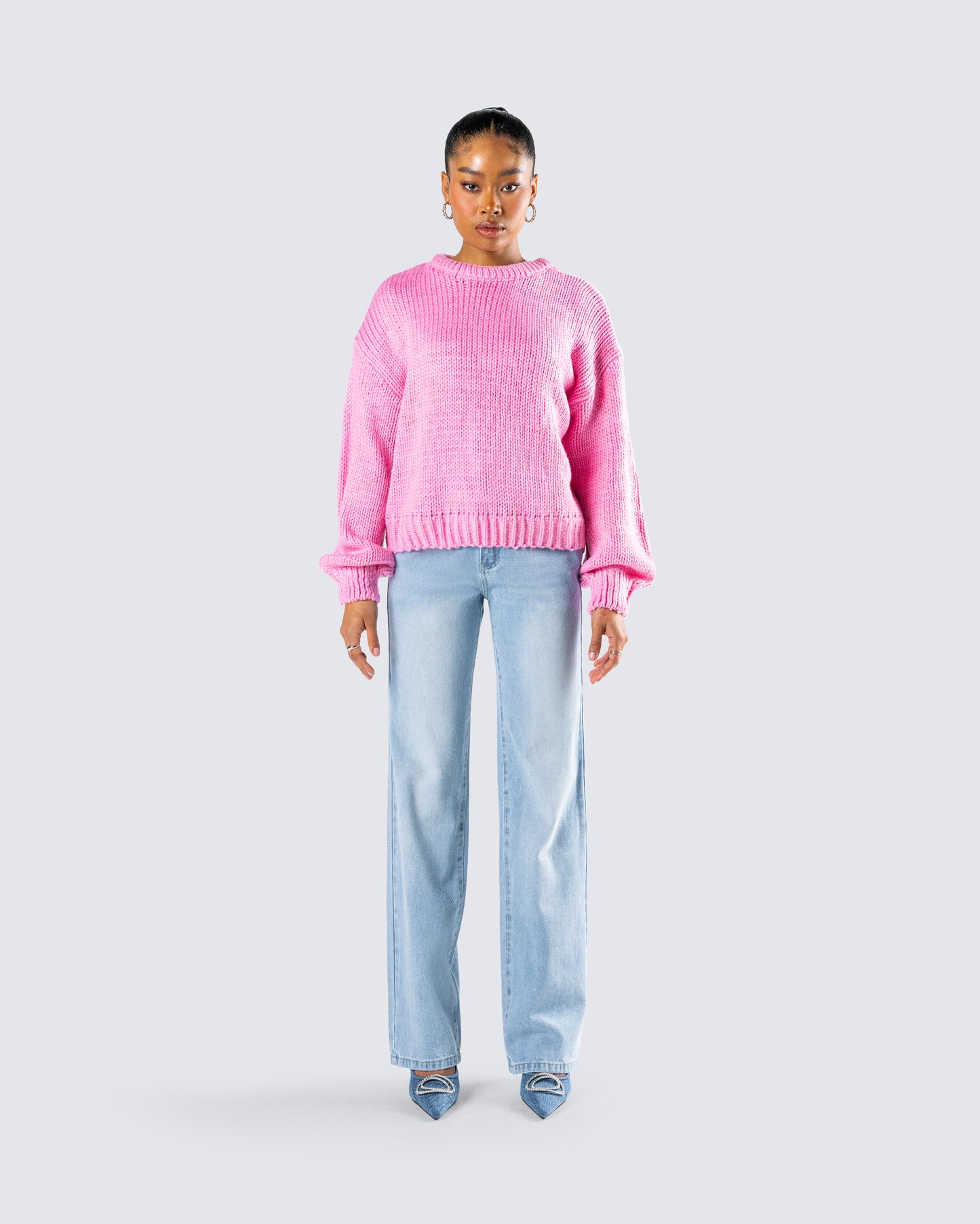 Kiera Denim Set model front