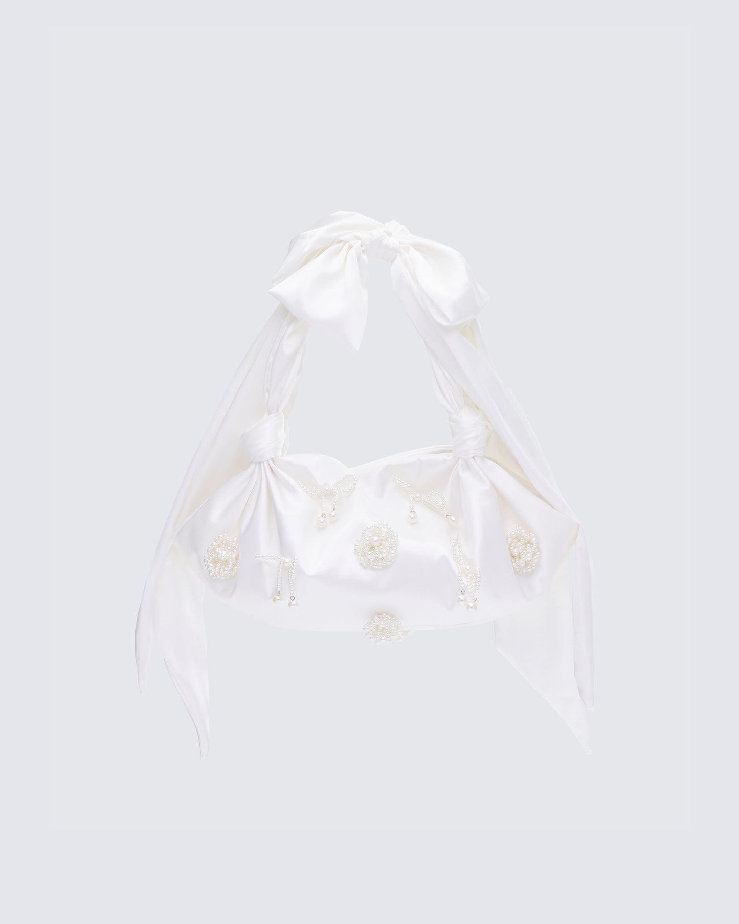 White shoulder bag front view – FINESSE